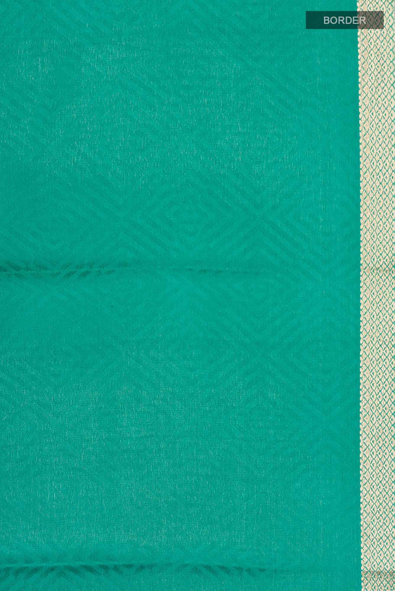 Teal Mysore Crepe Saree