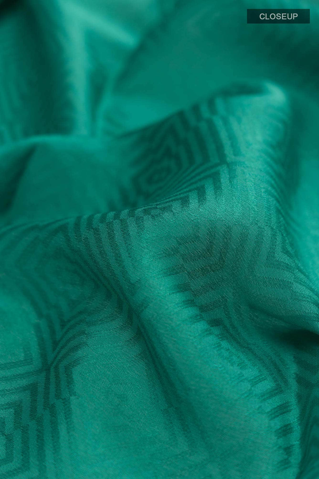 Teal Mysore Crepe Saree