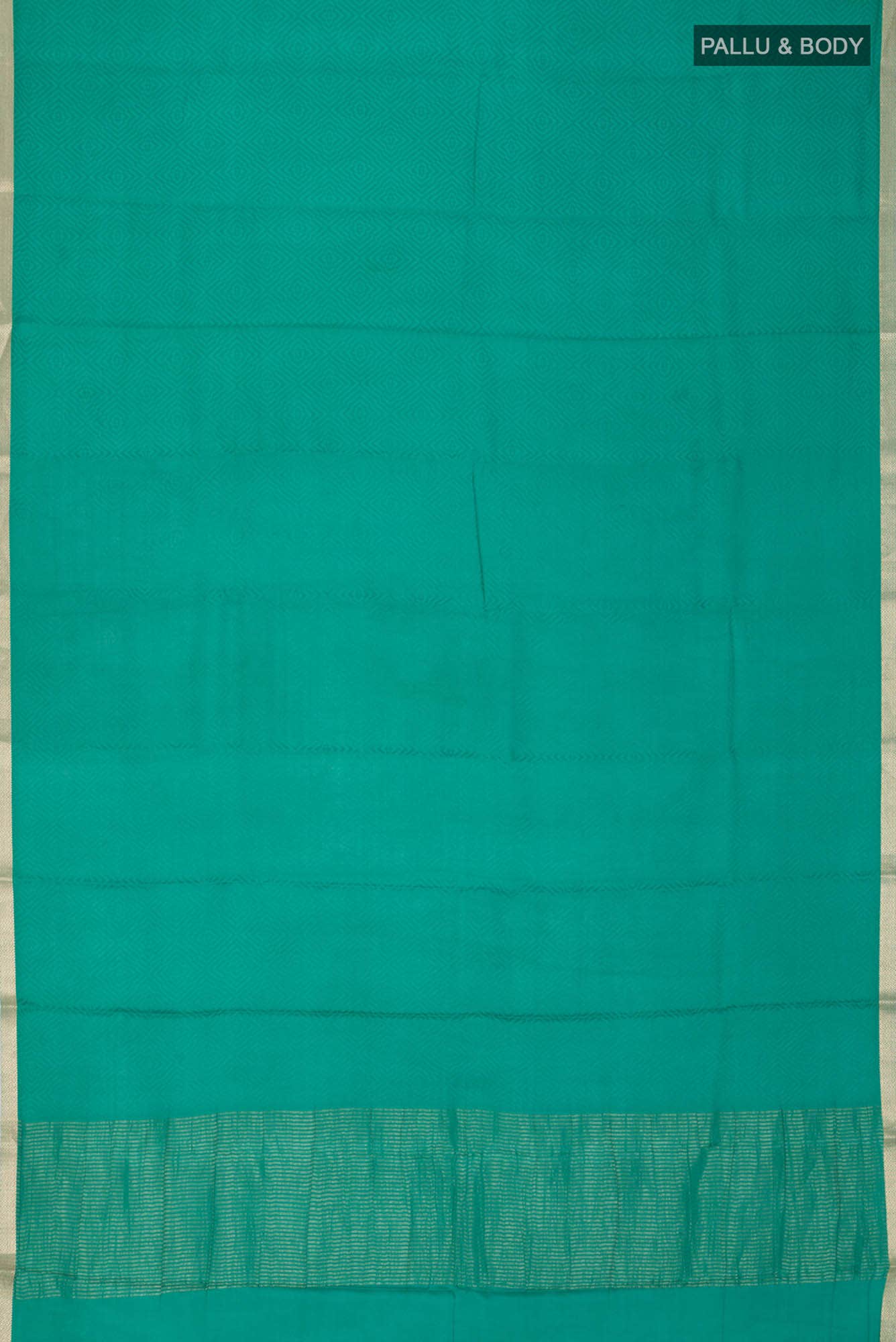 Teal Mysore Crepe Saree