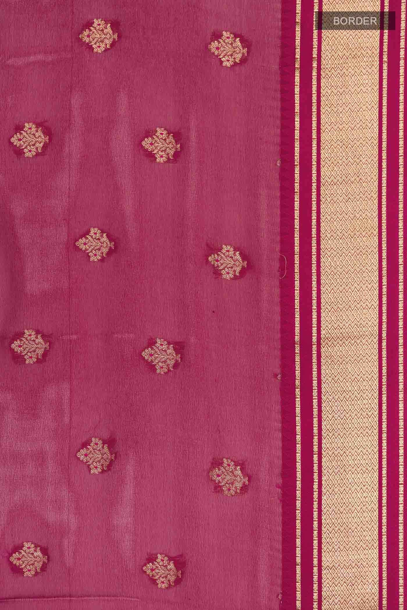 Magenta Mysore Georgette Saree