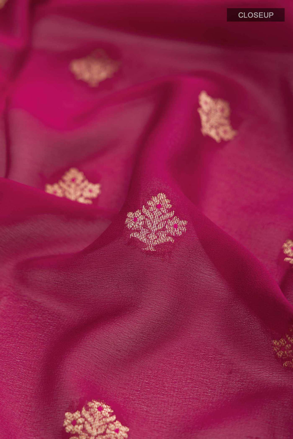 Magenta Mysore Georgette Saree