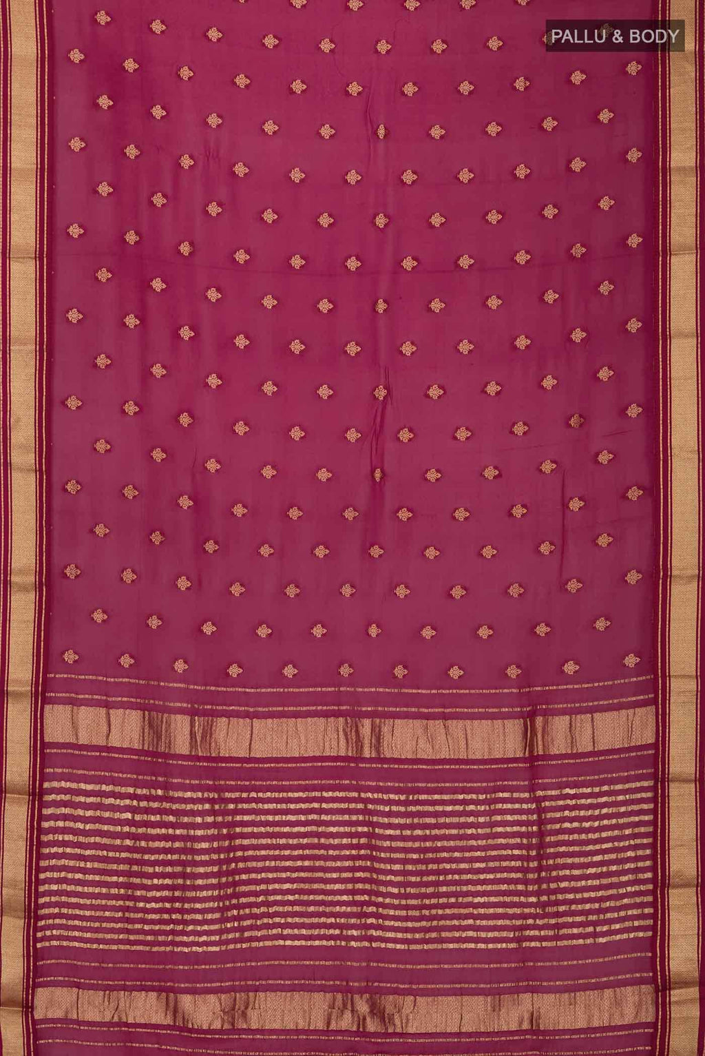 Magenta Mysore Georgette Saree