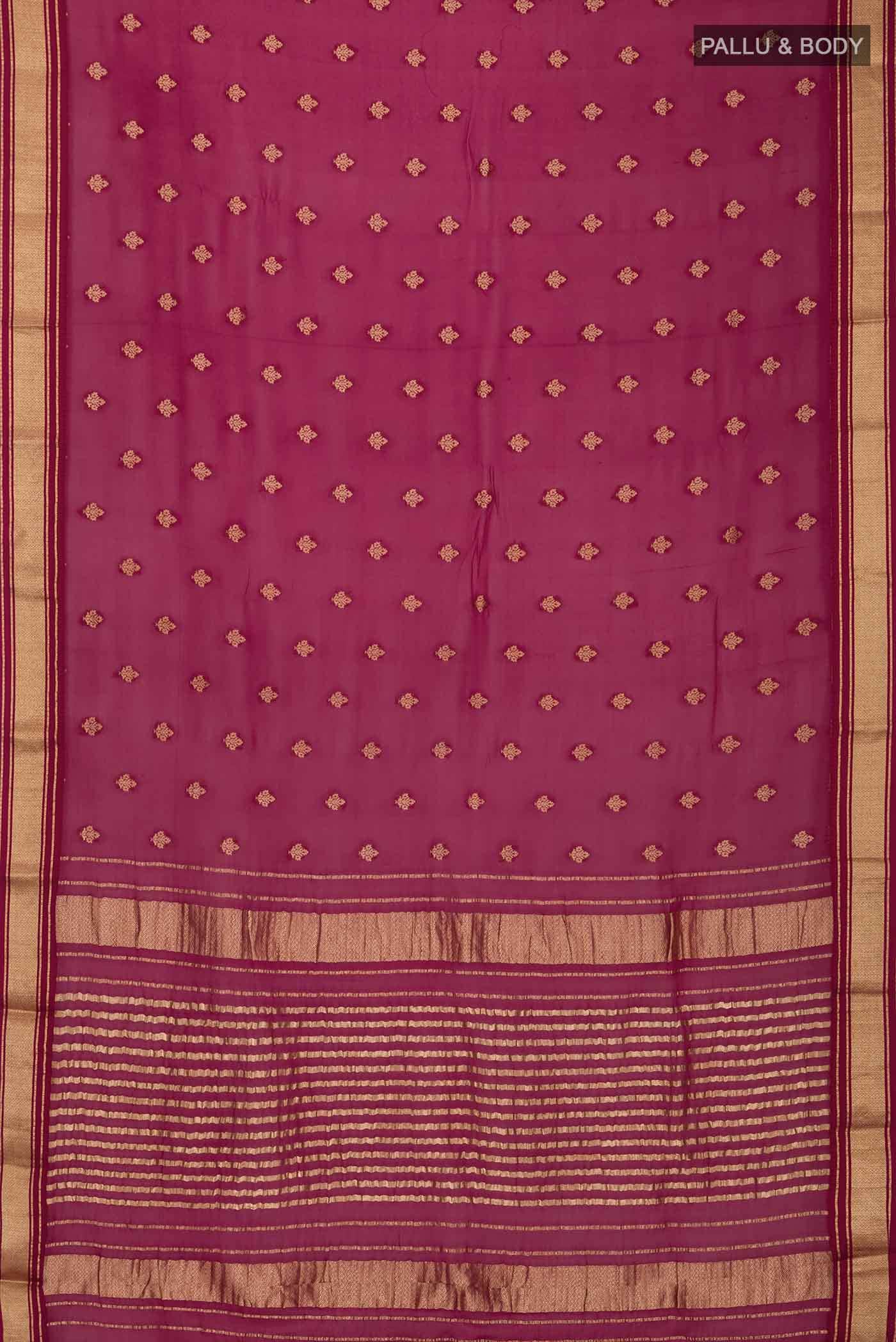 Magenta Mysore Georgette Saree