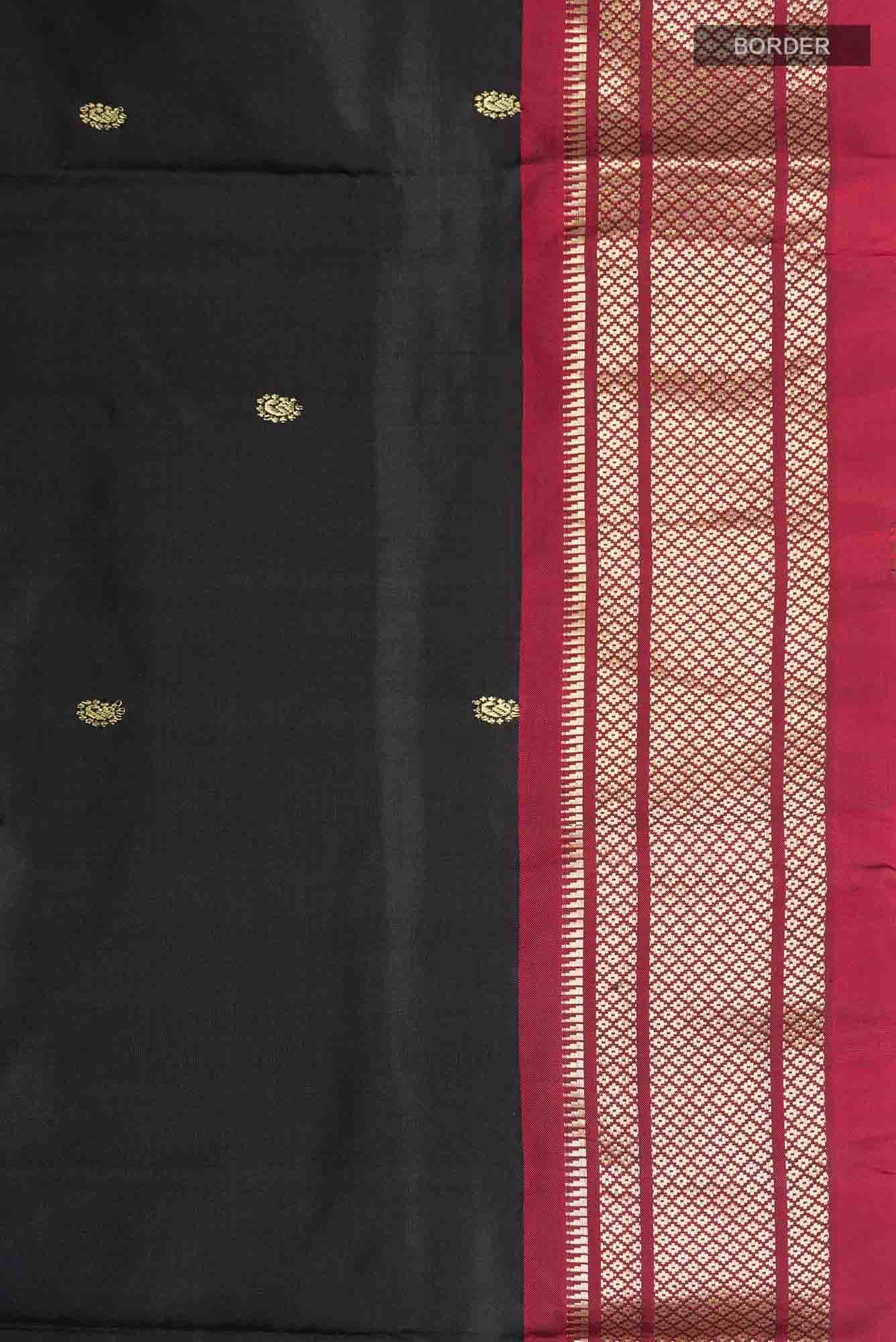 Black Paithani Silk Saree
