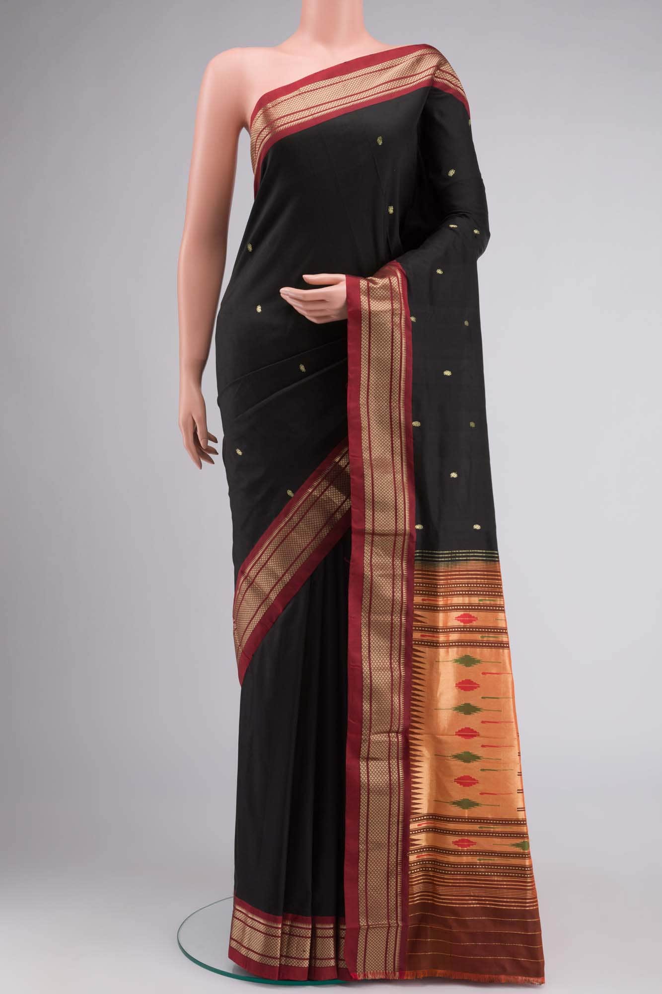 Black Paithani Silk Saree