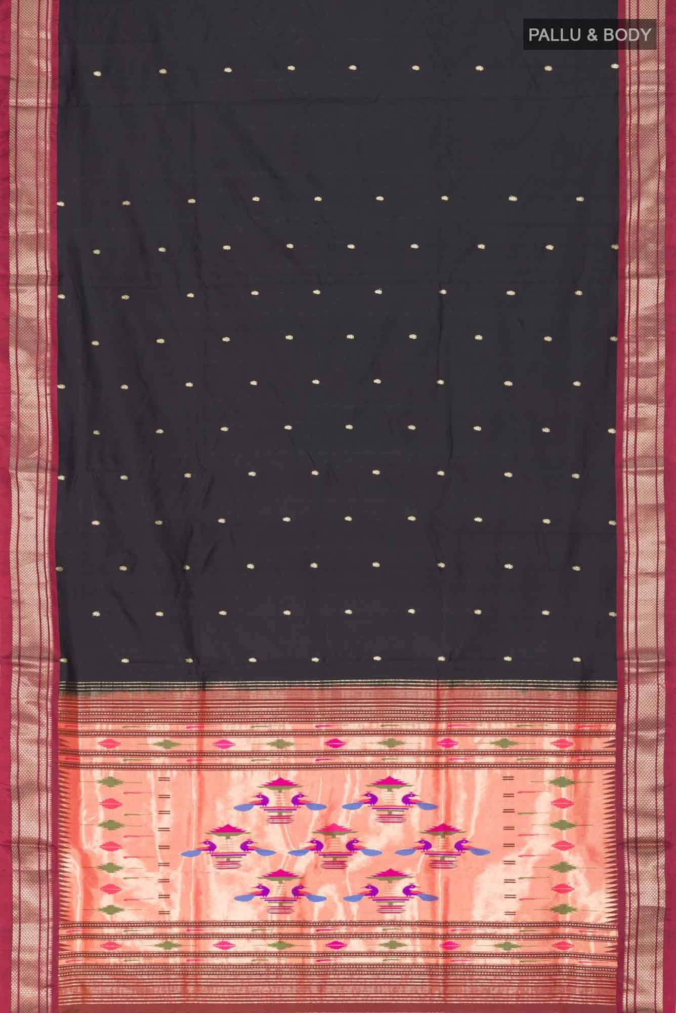 Black Paithani Silk Saree