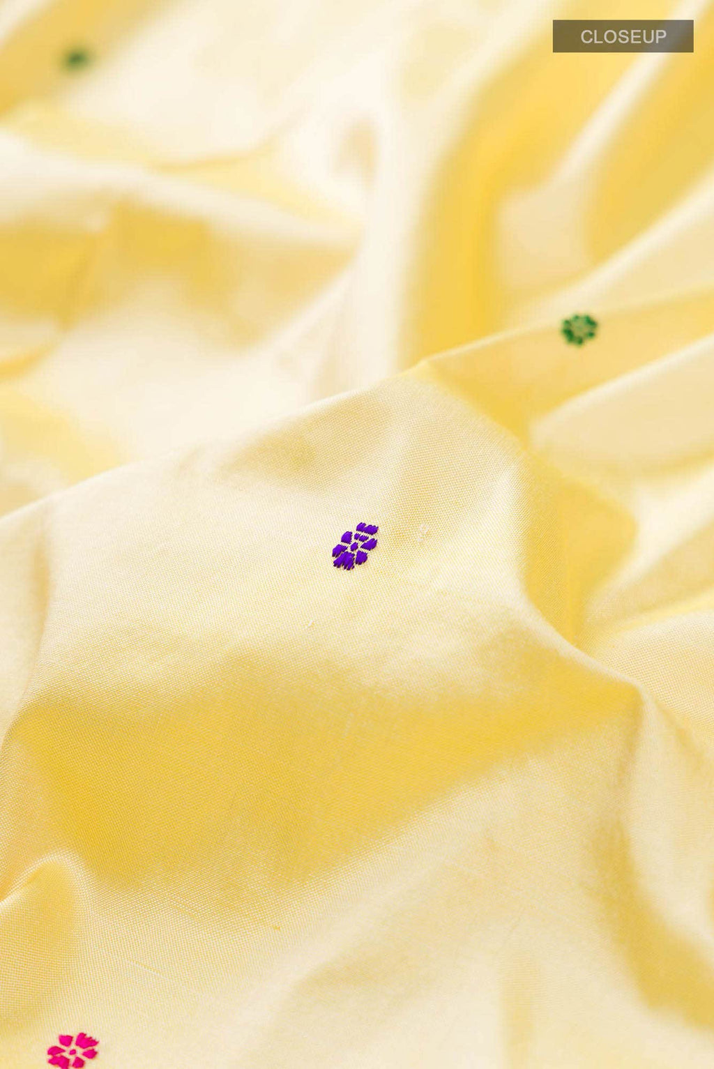 Yellow Paithani Silk Saree
