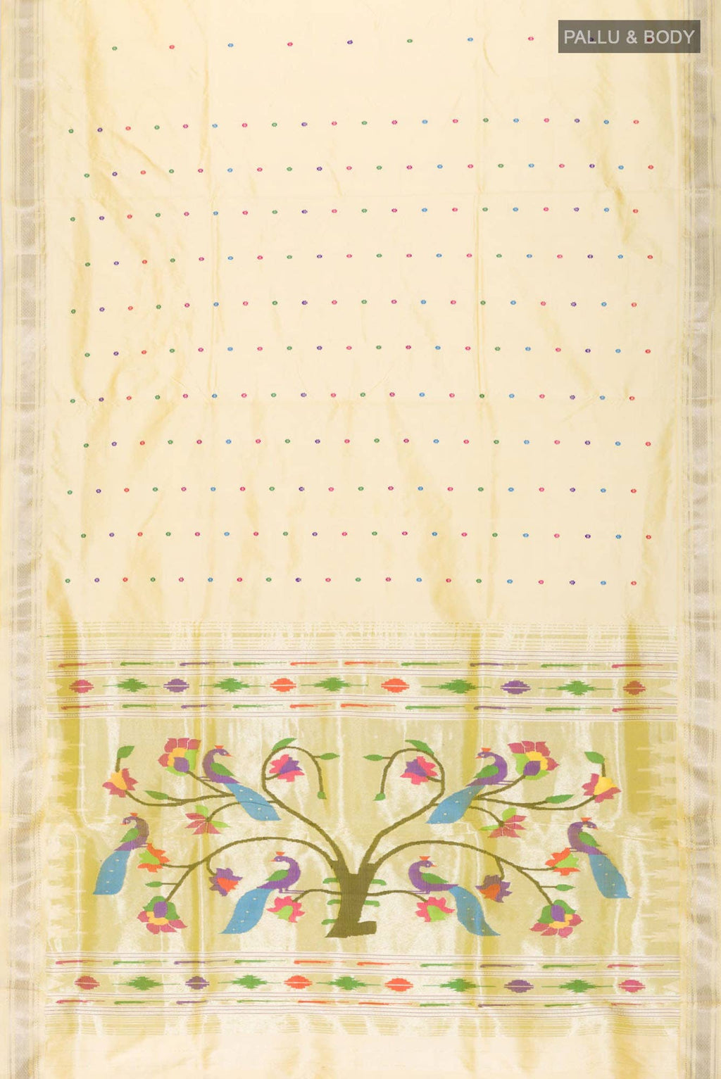 Yellow Paithani Silk Saree