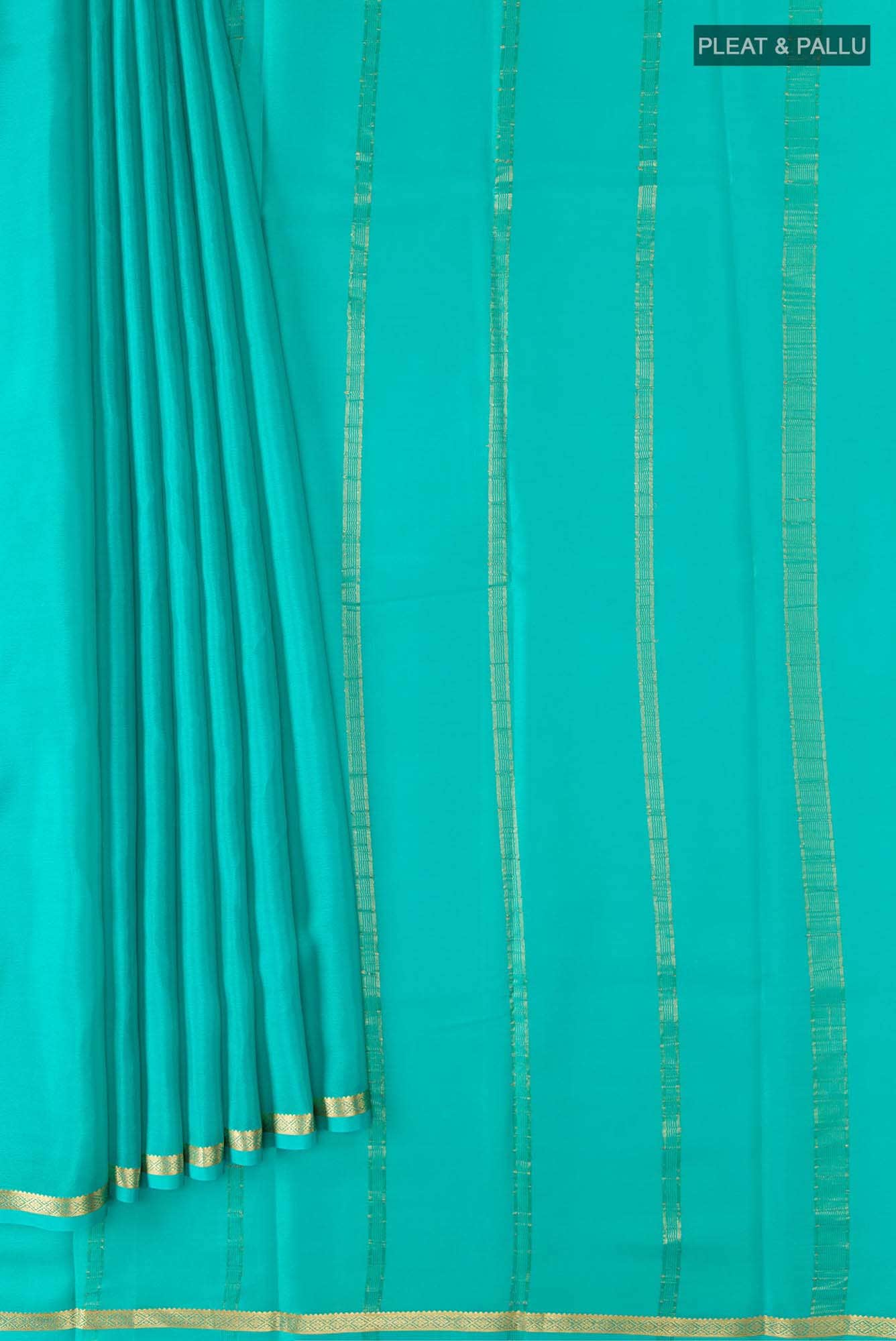 Green Crepe Saree