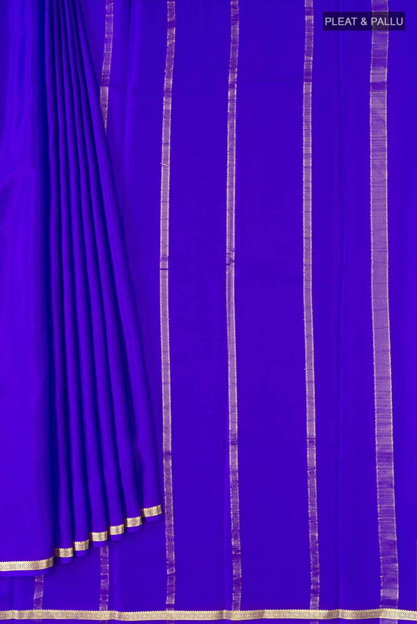 Blue Crepe Saree