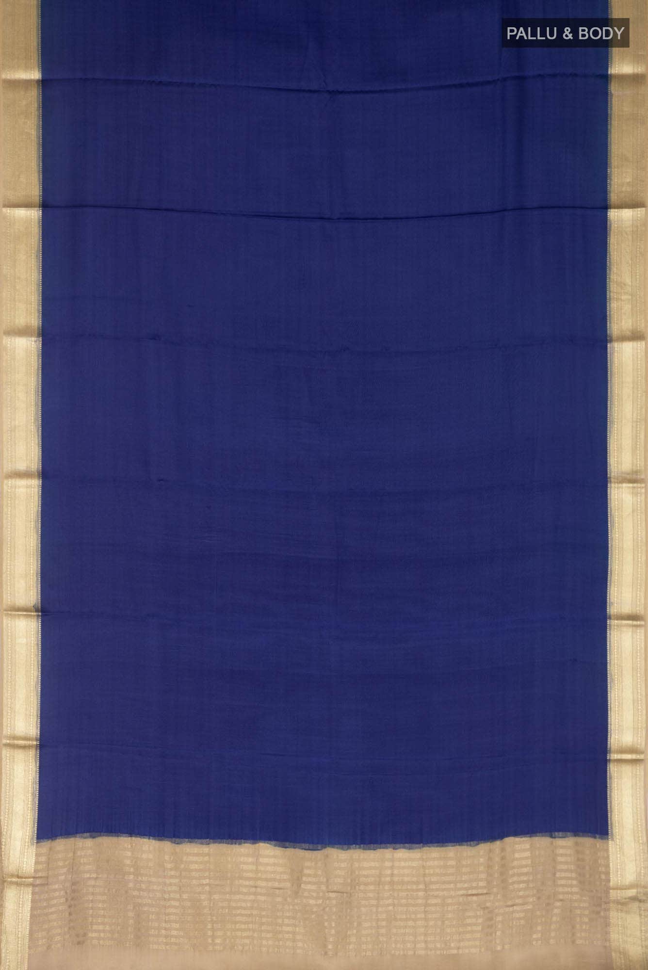 Blue Crepe Saree