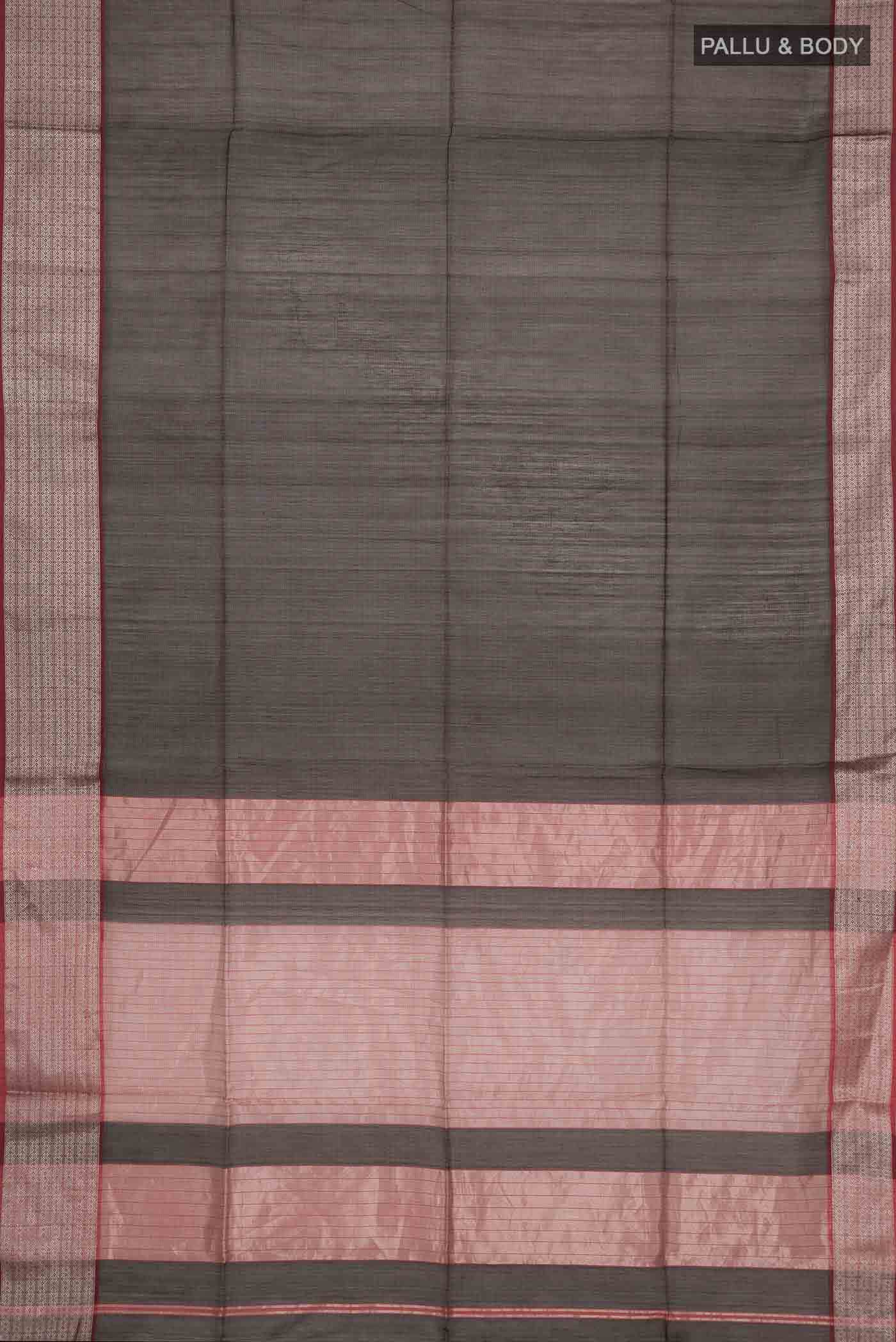 Black Maheshwari Silk Cotton Saree