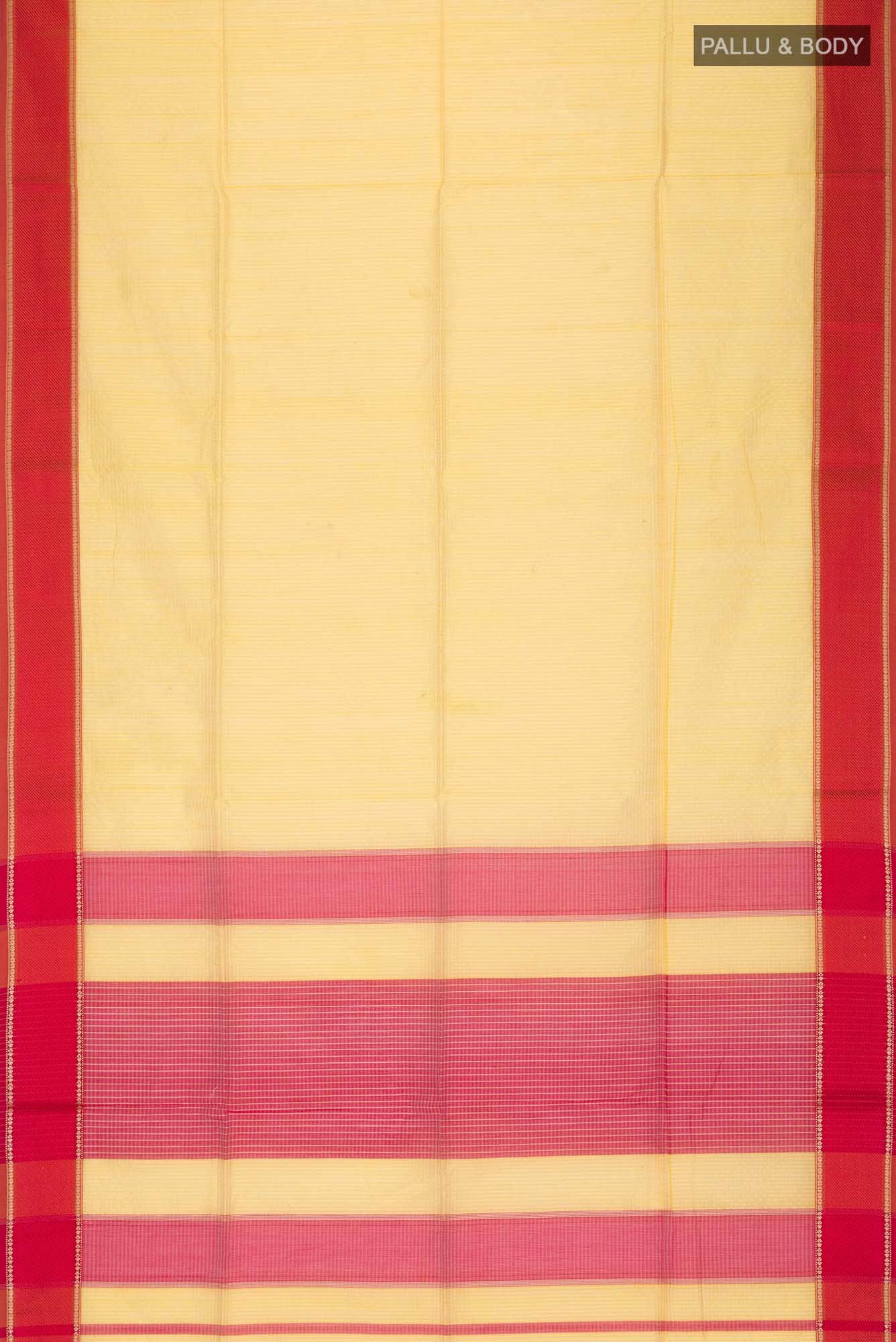 Yellow Maheshwari Silk Cotton Saree