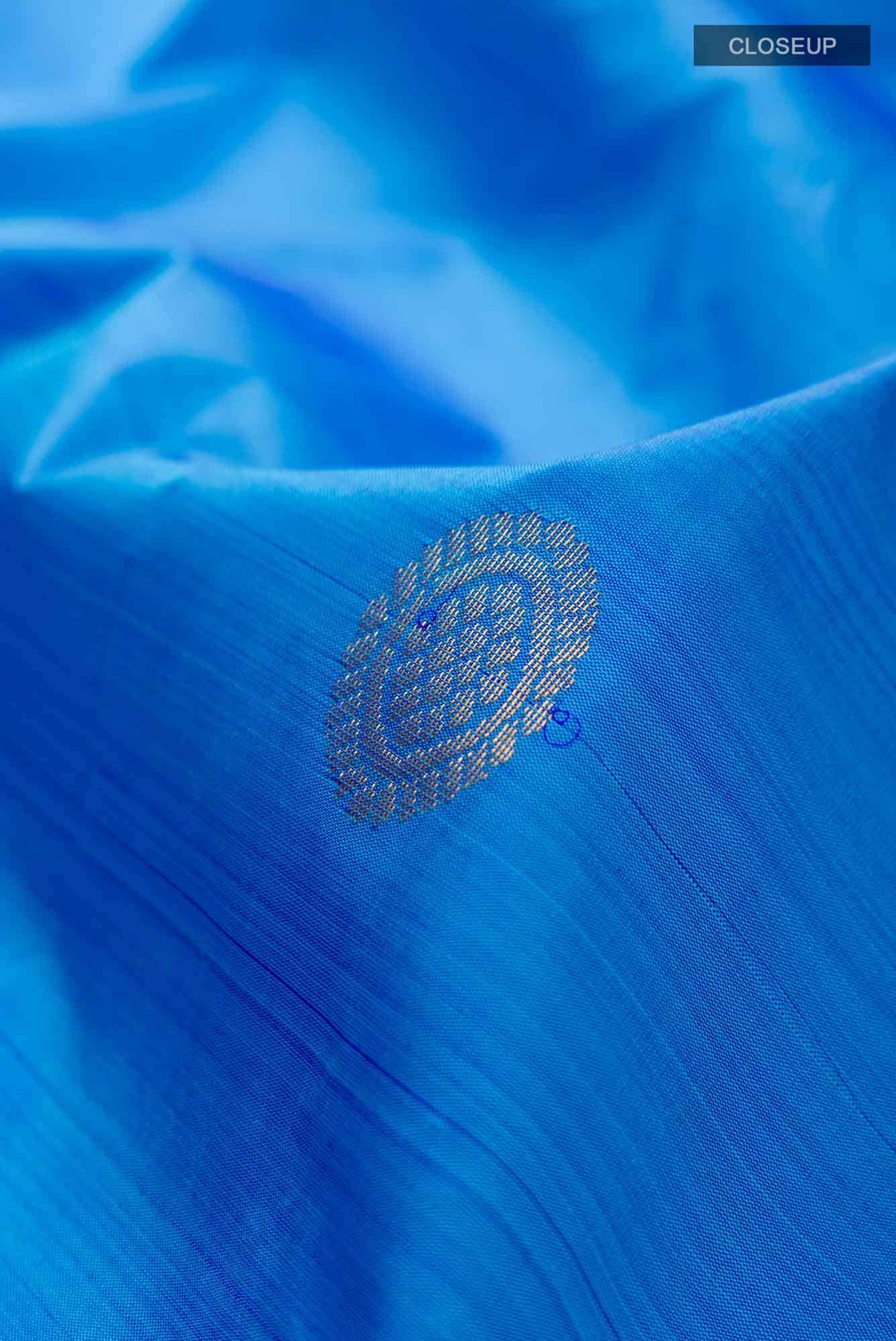 Blue Kanchipuram Silk Saree
