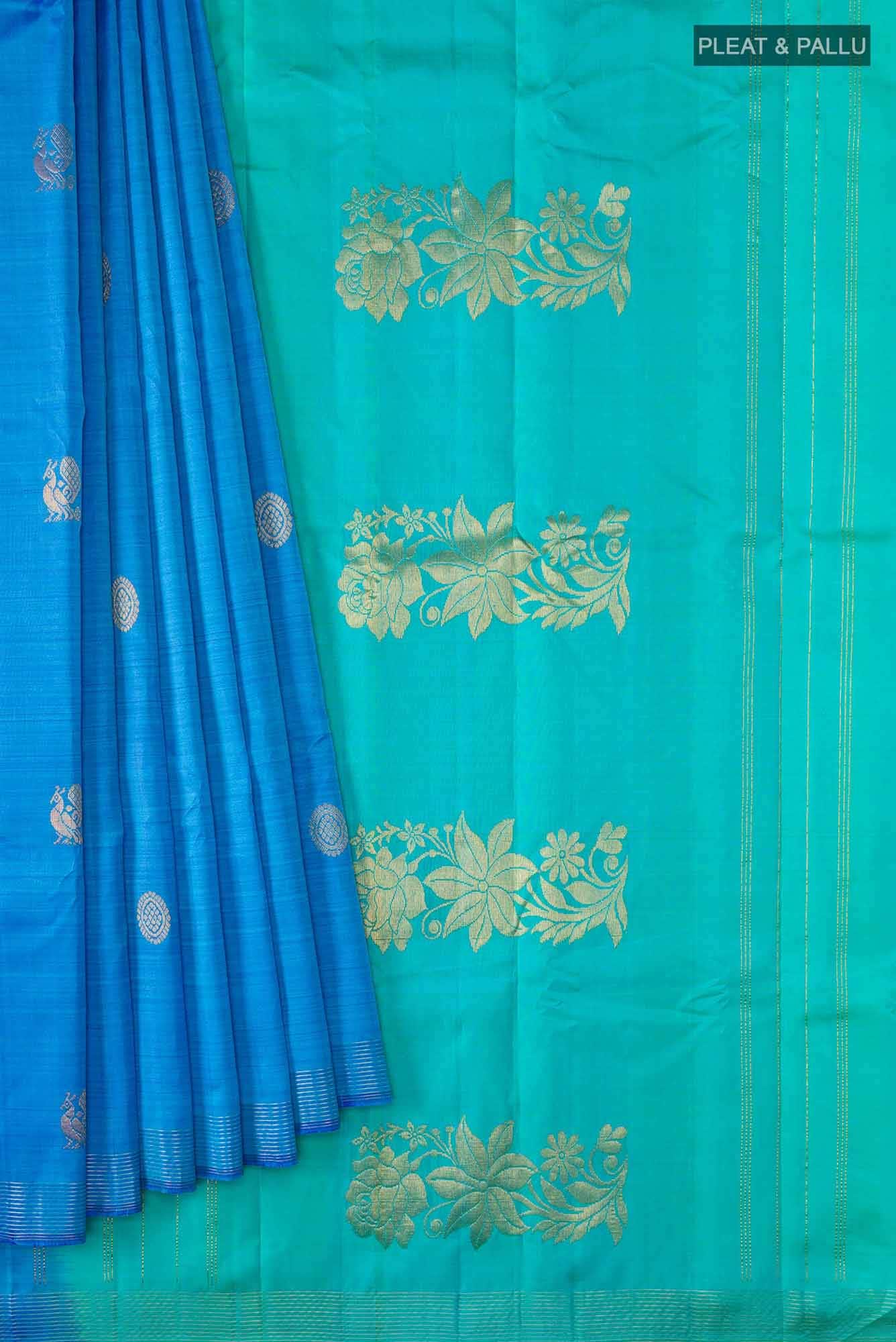 Blue Kanchipuram Silk Saree