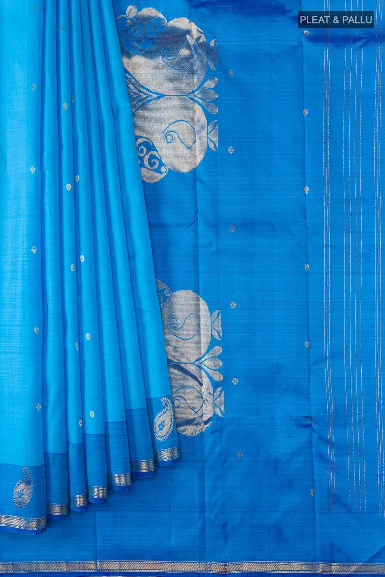 Blue Kanchipuram Silk Saree