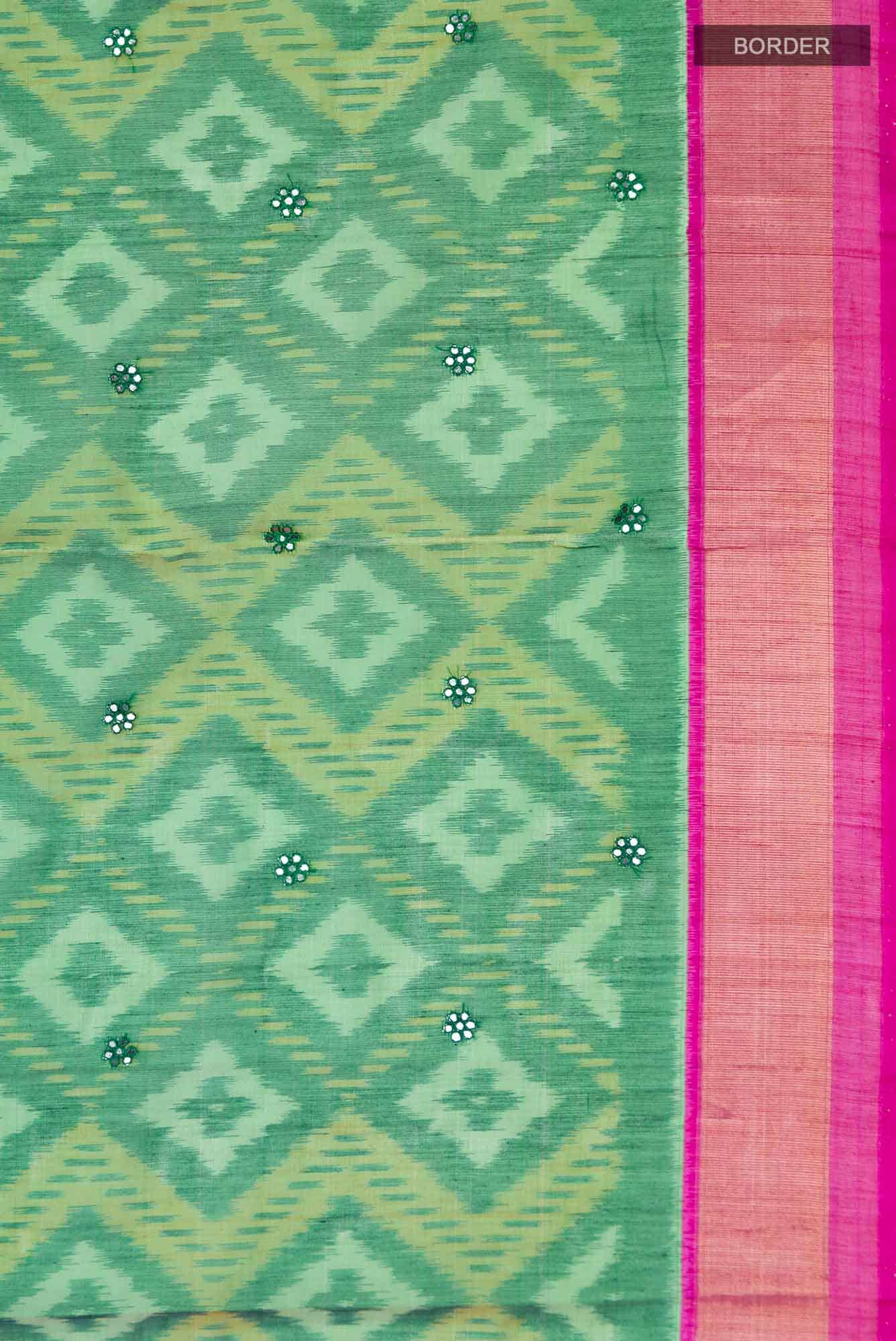 Green Silk Cotton Saree