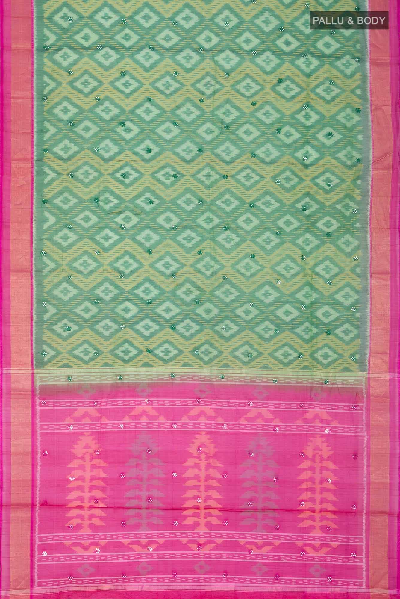 Green Silk Cotton Saree