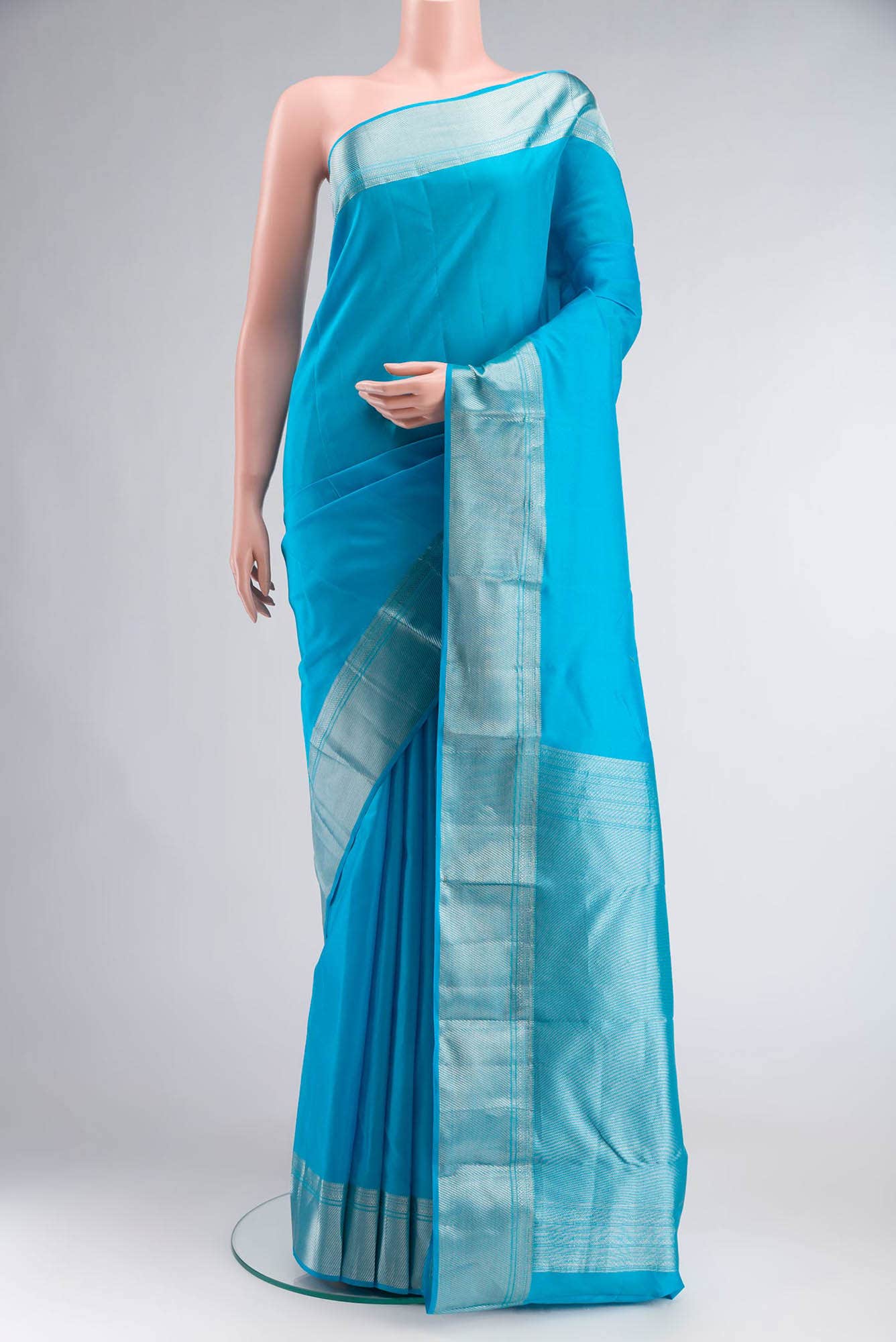 Blue Kanchipuram Silk Saree