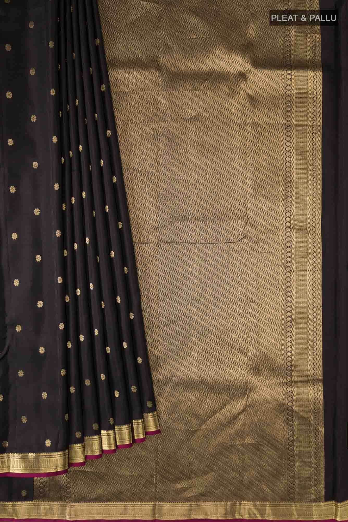 Black Kanchipuram Silk Saree