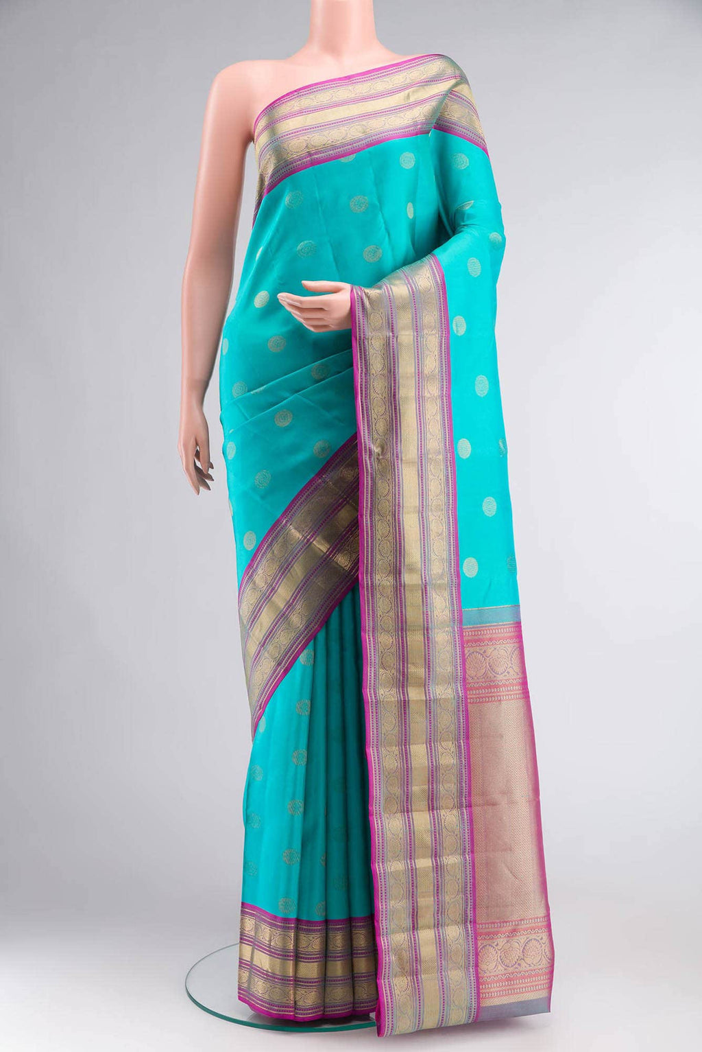 Blue Kanchipuram Silk Saree