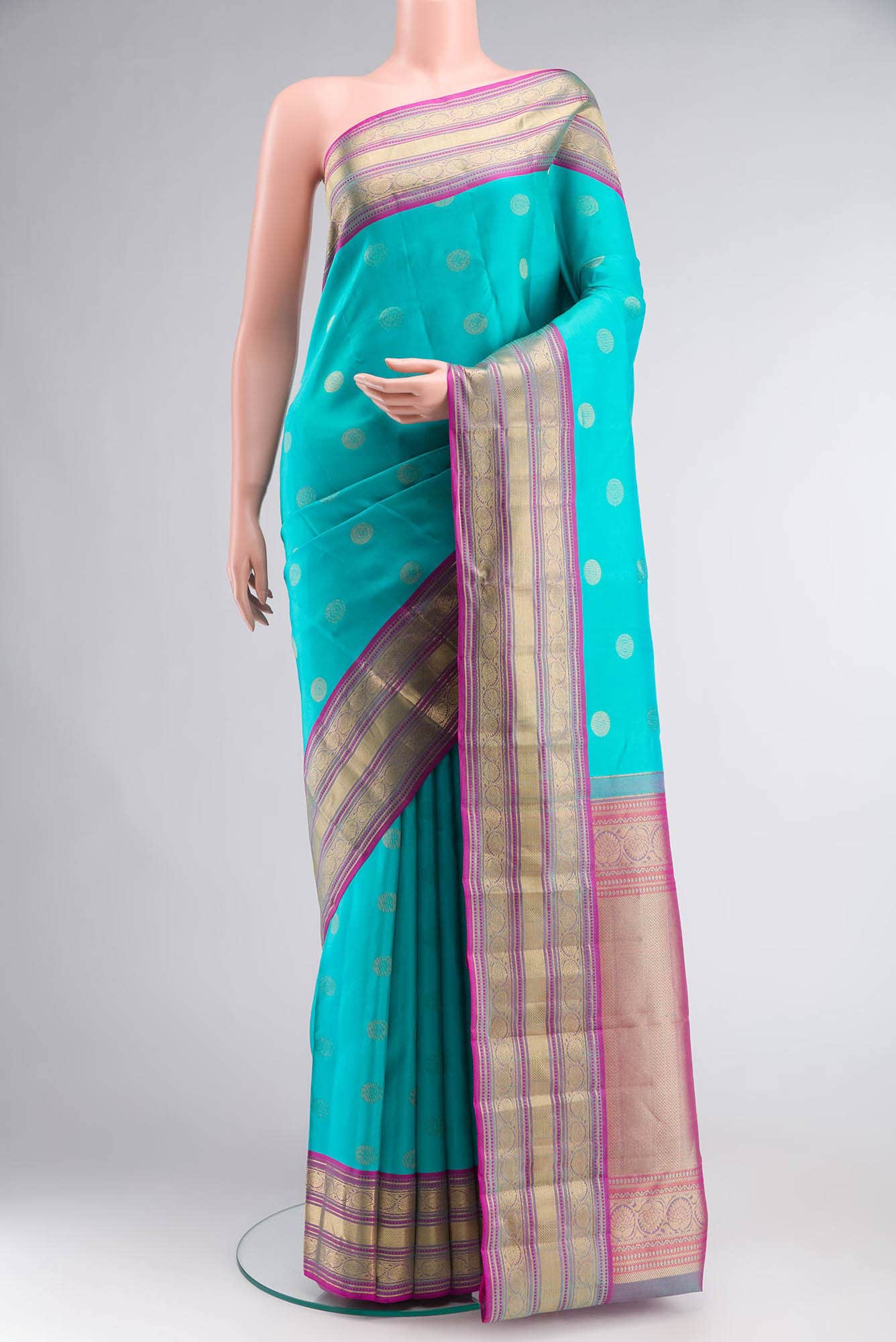 Blue Kanchipuram Silk Saree