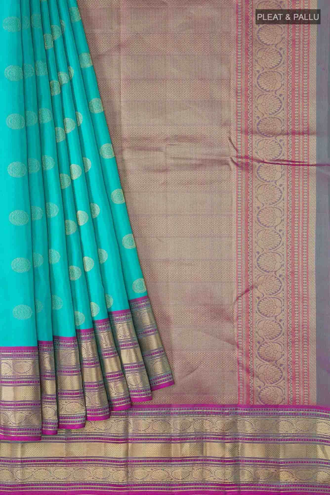 Blue Kanchipuram Silk Saree