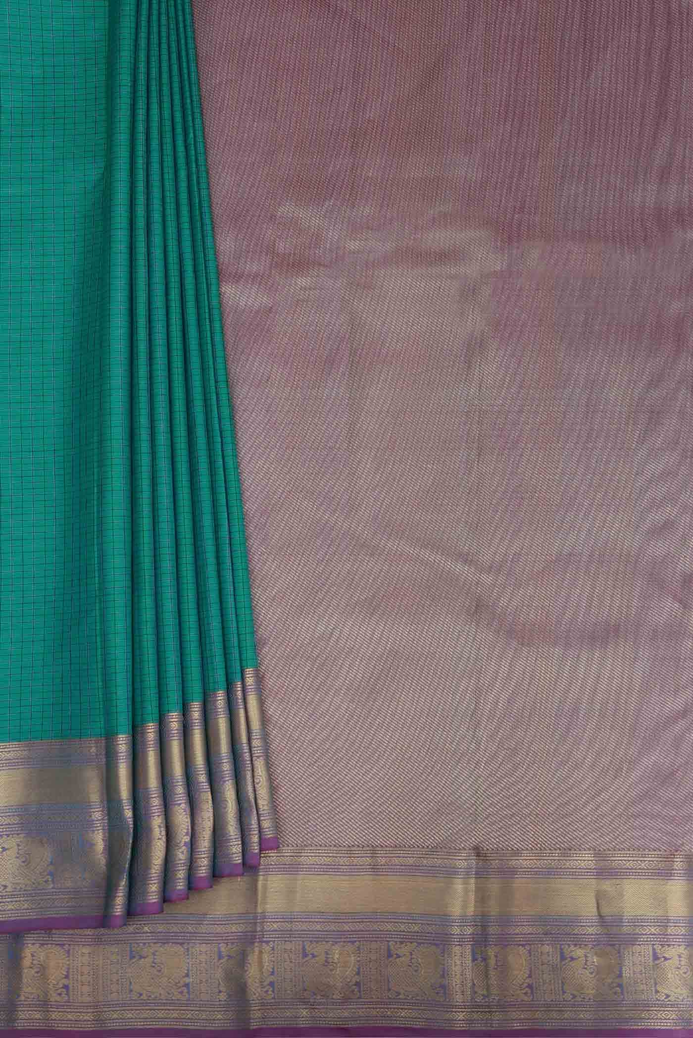 Blue Kanchipuram Silk Saree
