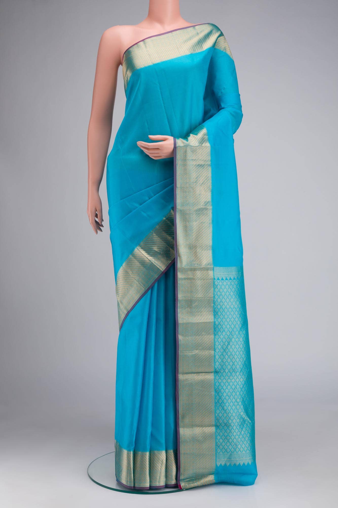 Blue Kanchipuram Silk Saree