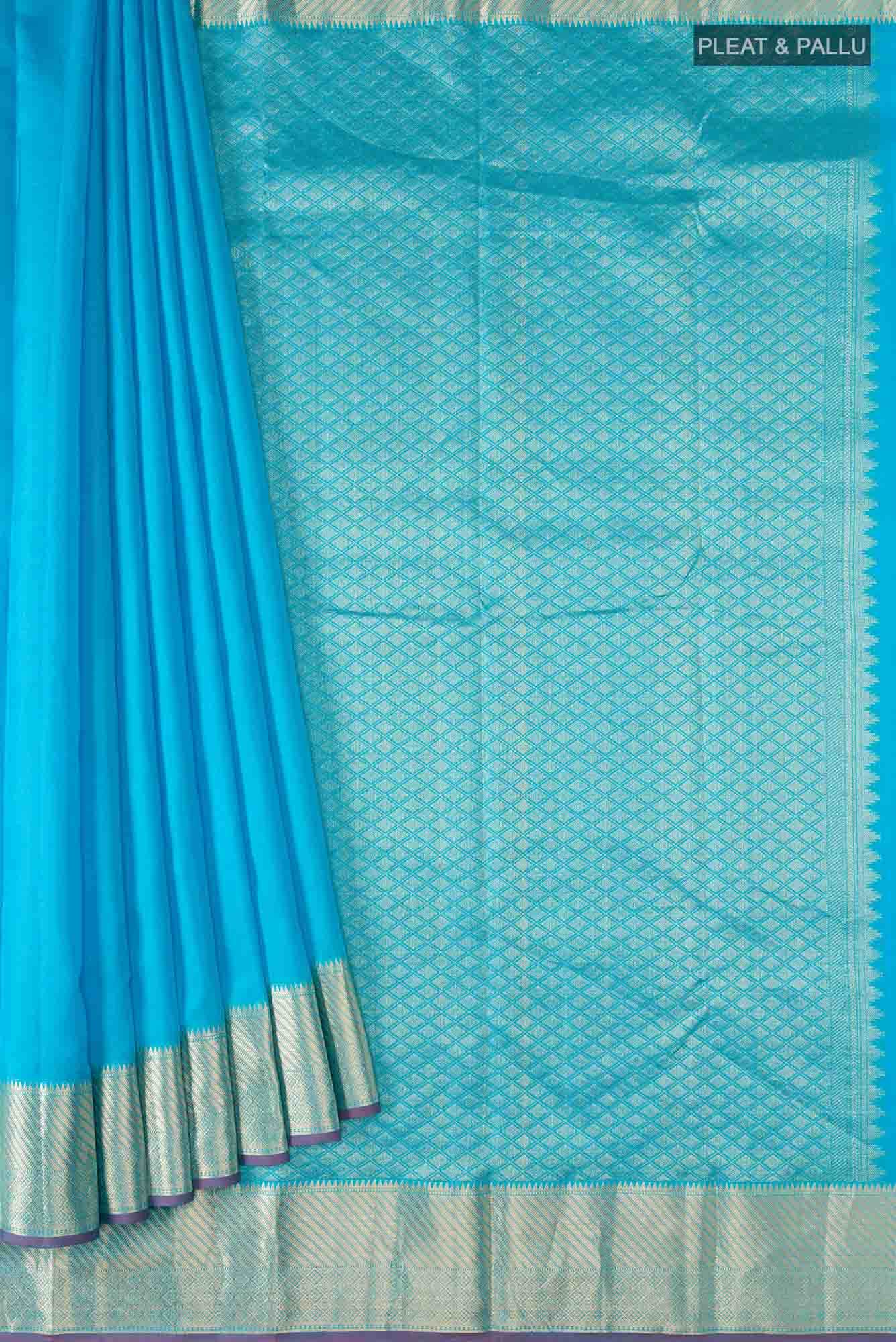 Blue Kanchipuram Silk Saree