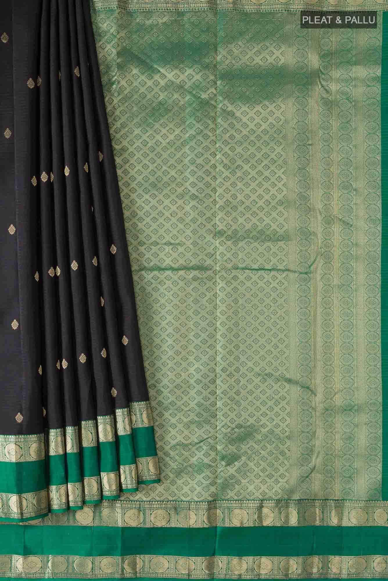 Black Kanchipuram Silk Saree