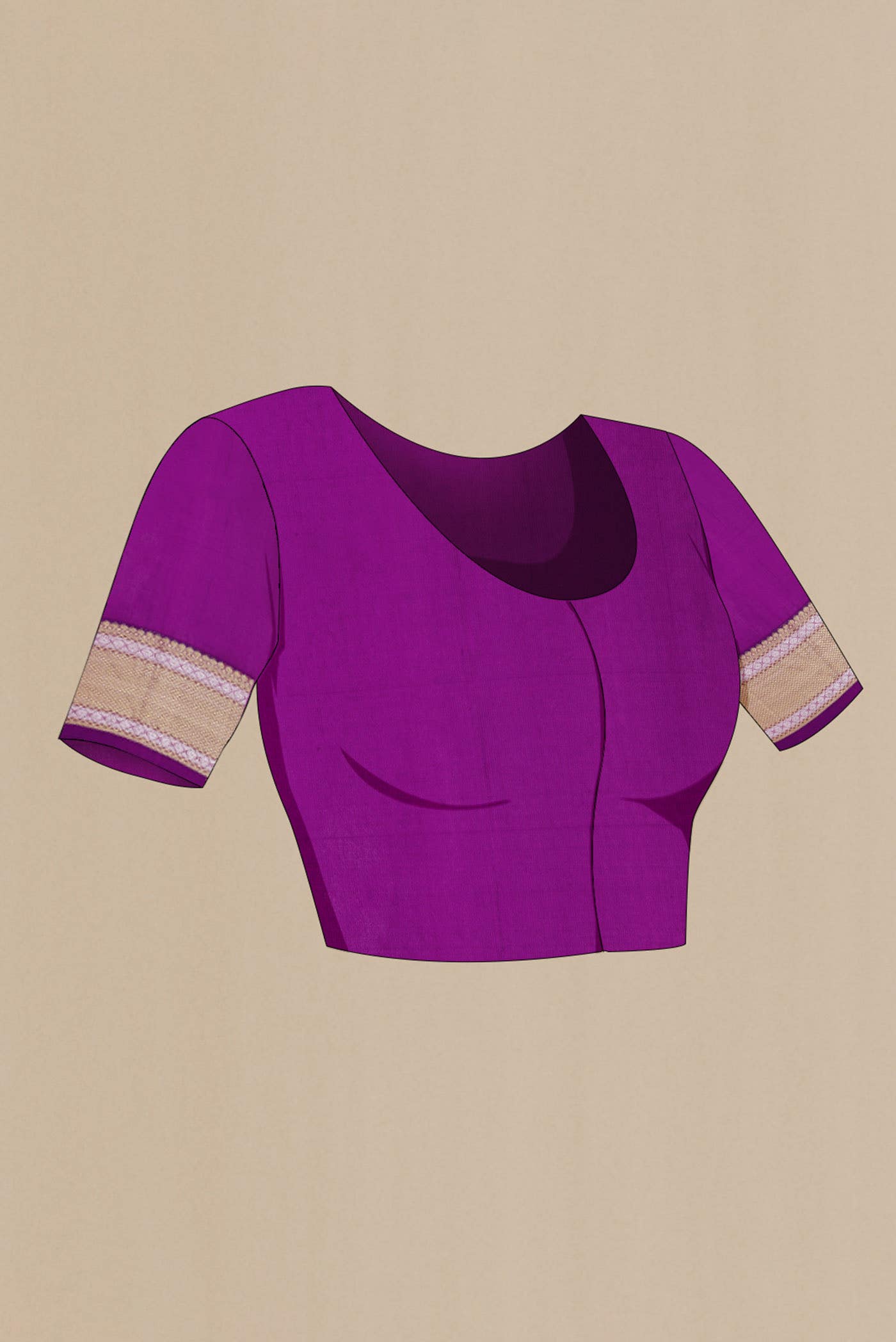 Purple Kanchipuram Silk Saree
