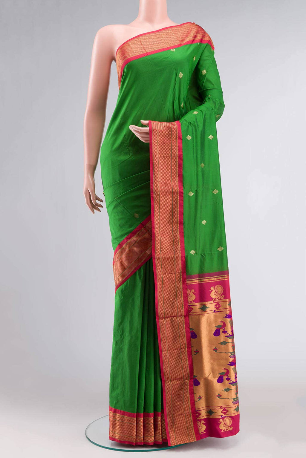 Green Blended Bangalore Silk Saree