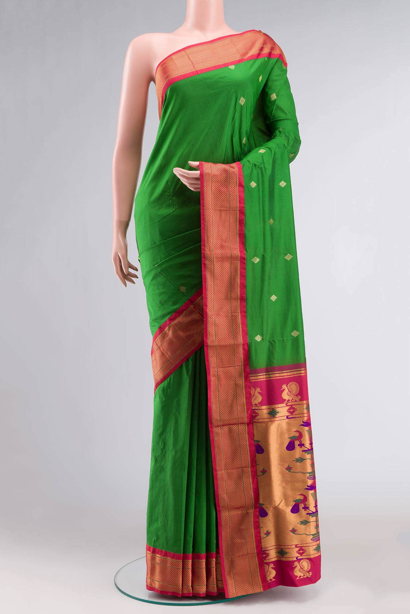 Green Blended Bangalore Silk Saree