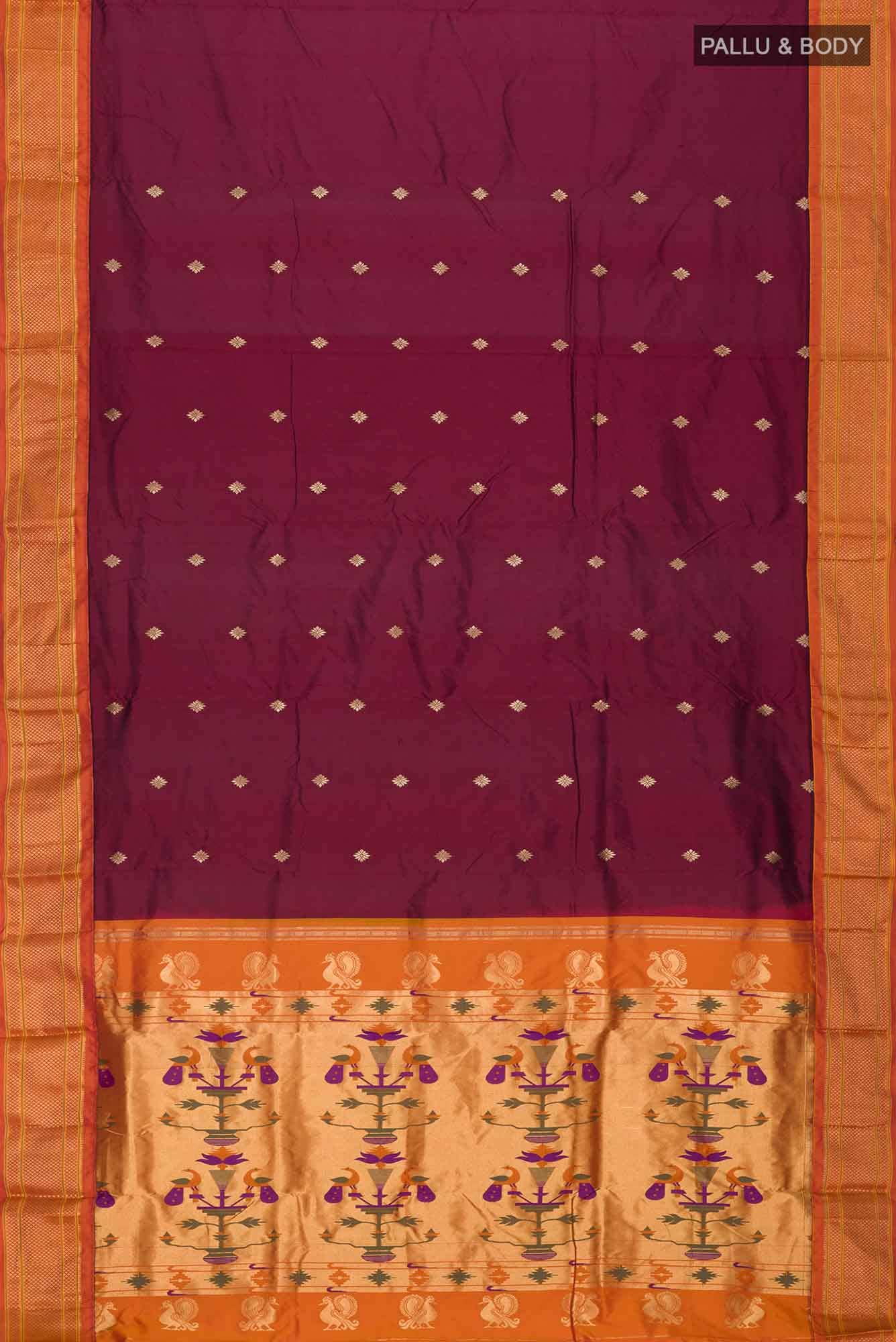 Maroon Bangalore Silk Saree