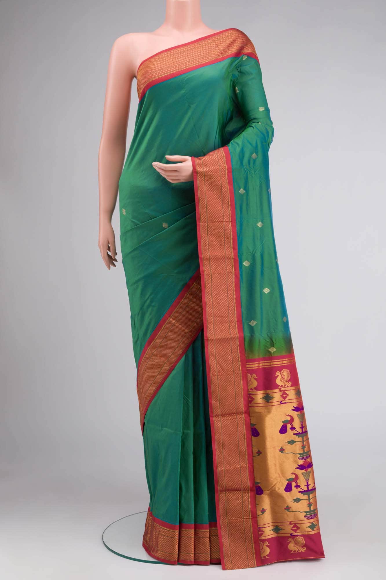 Green Bangalore Silk Saree