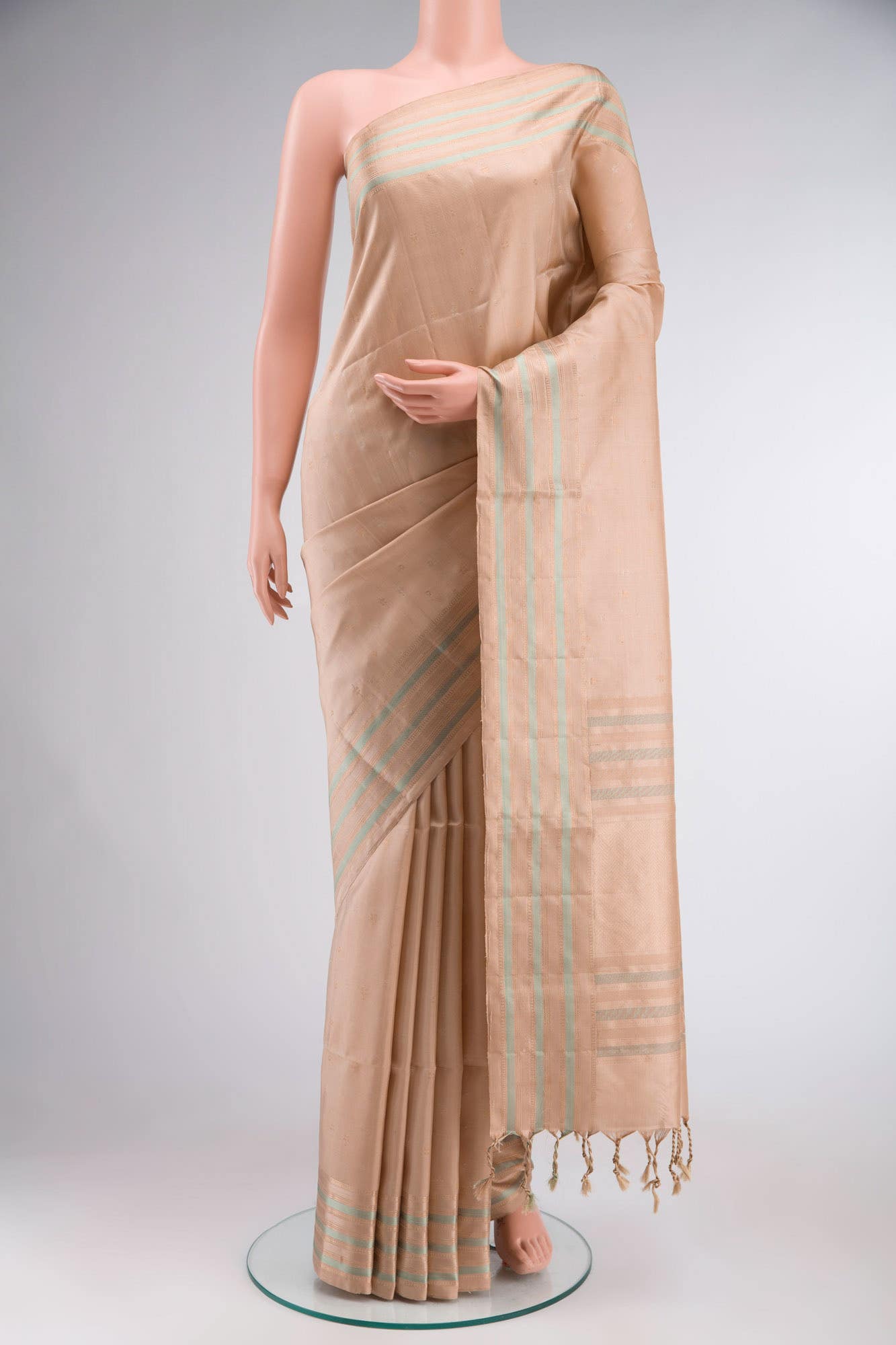 Beige Soft Silk Saree