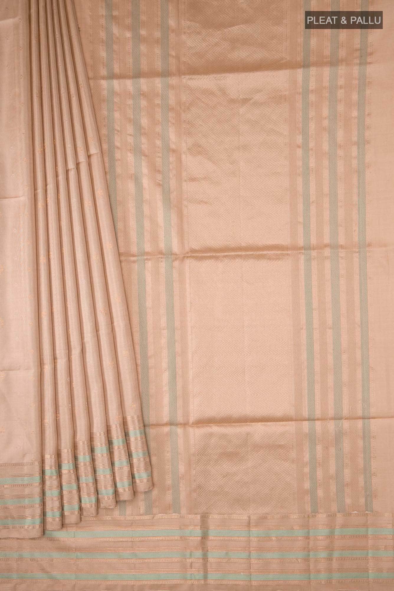 Beige Soft Silk Saree