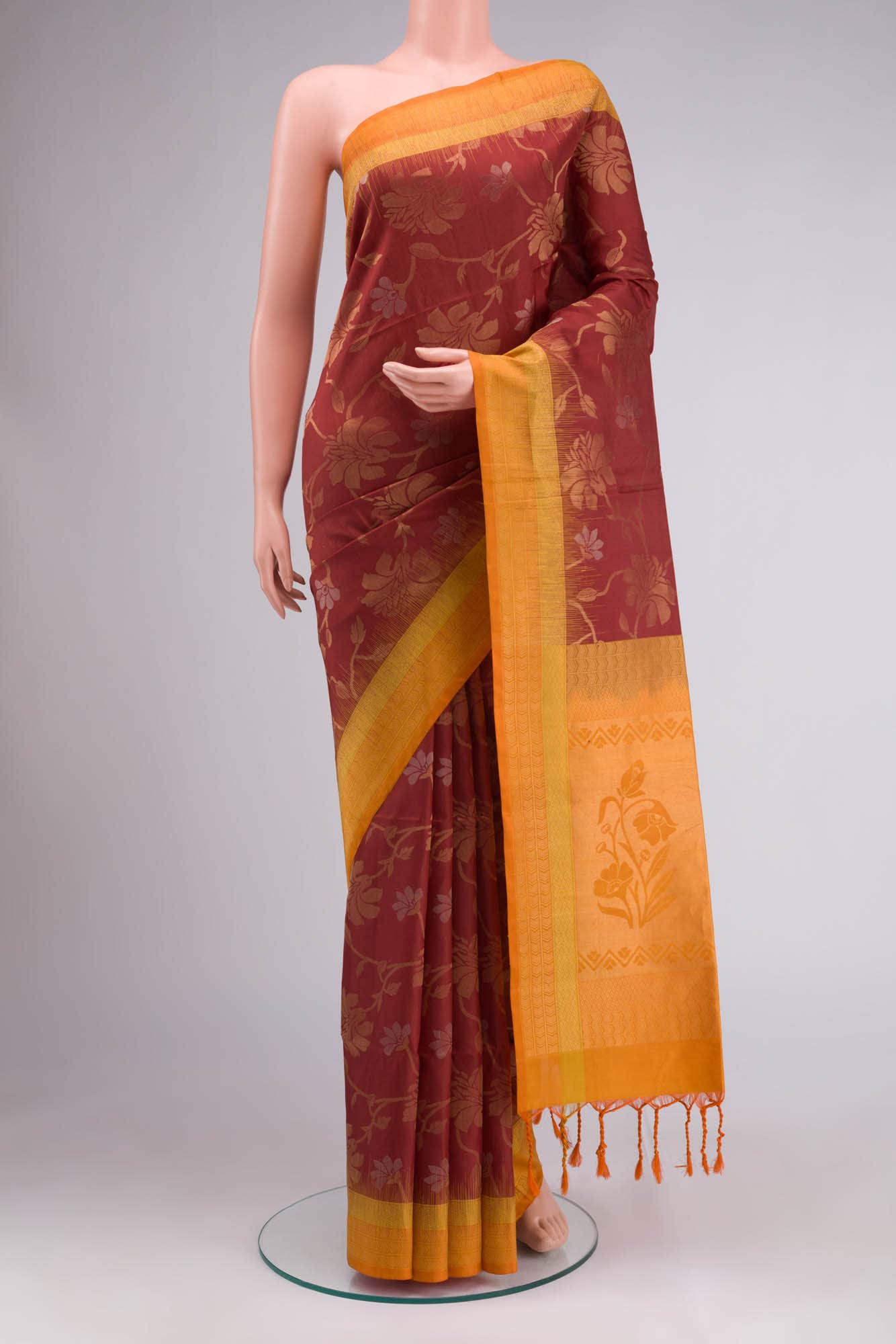 Maroon Soft Silk Saree
