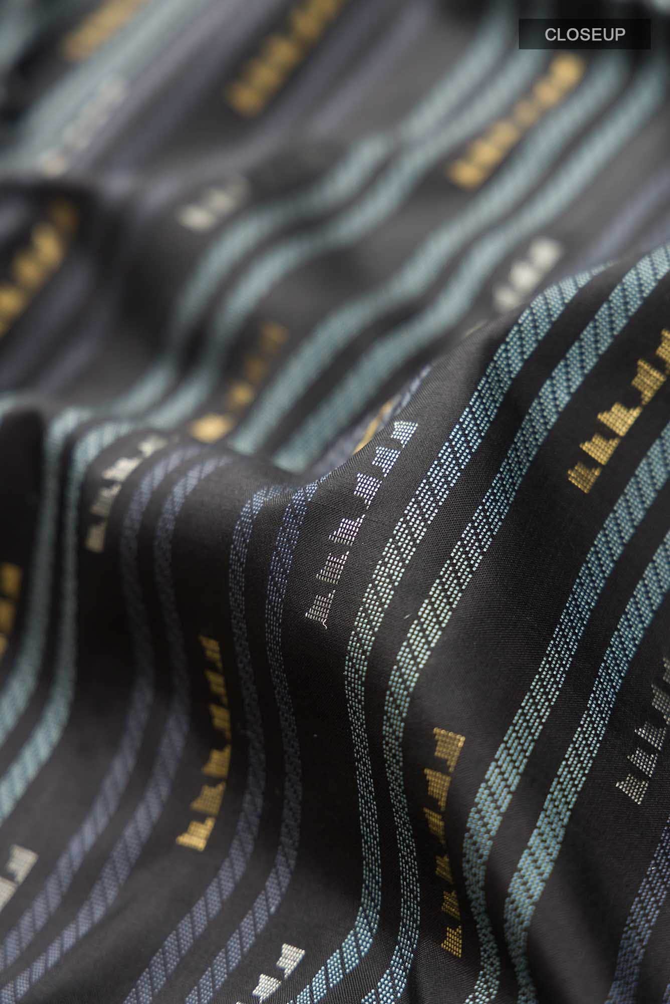 Black Dual Tone Soft Silk Saree