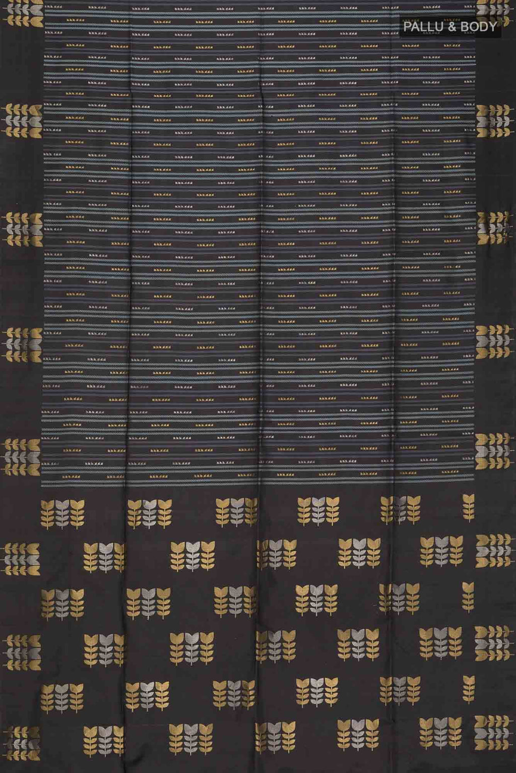 Black Dual Tone Soft Silk Saree