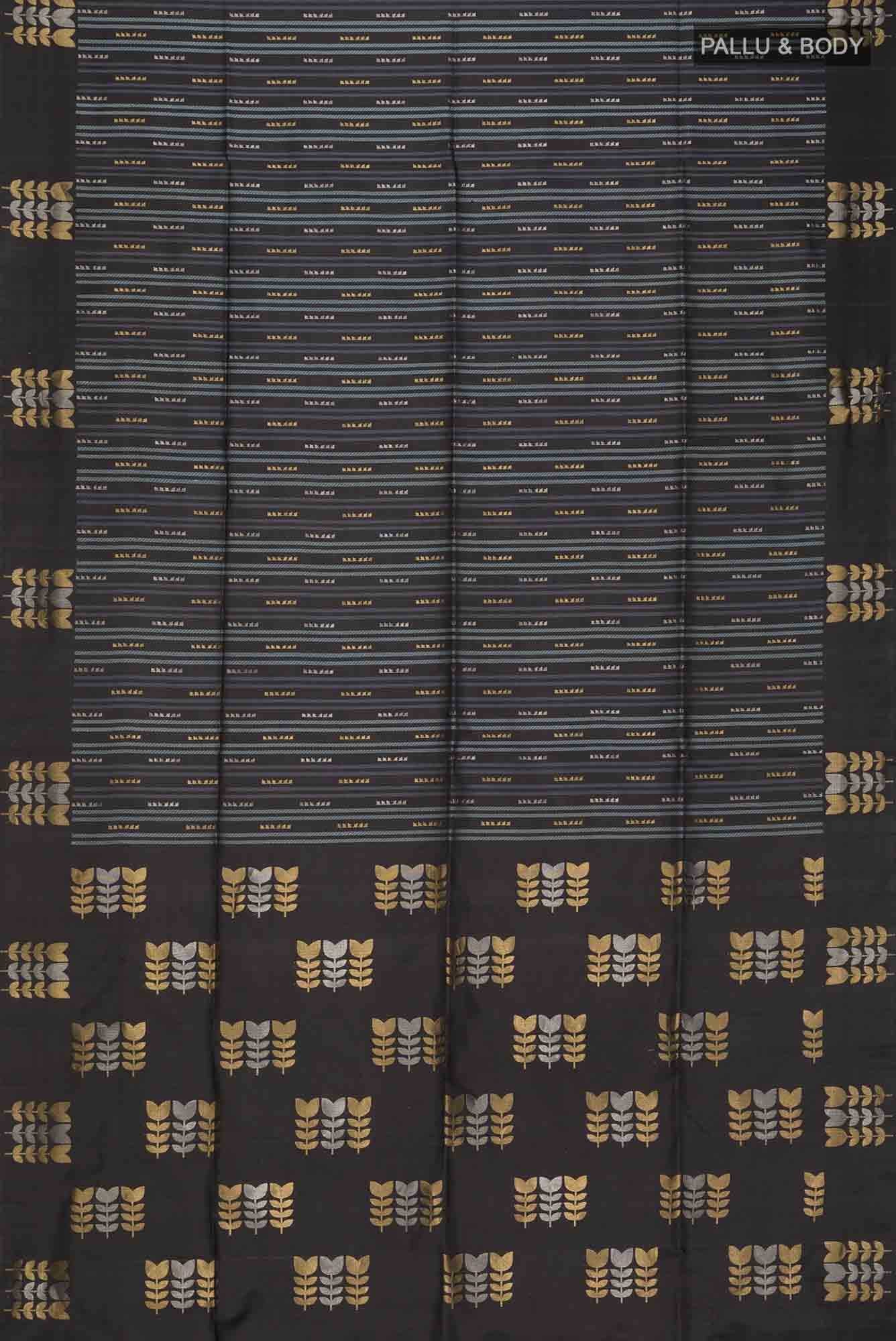 Black Dual Tone Soft Silk Saree