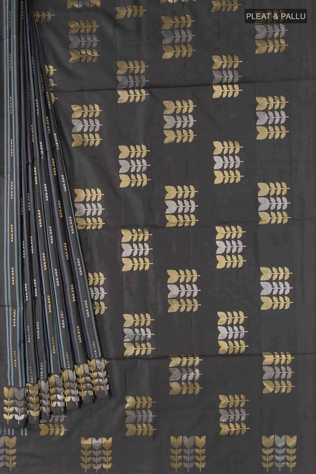 Black Dual Tone Soft Silk Saree