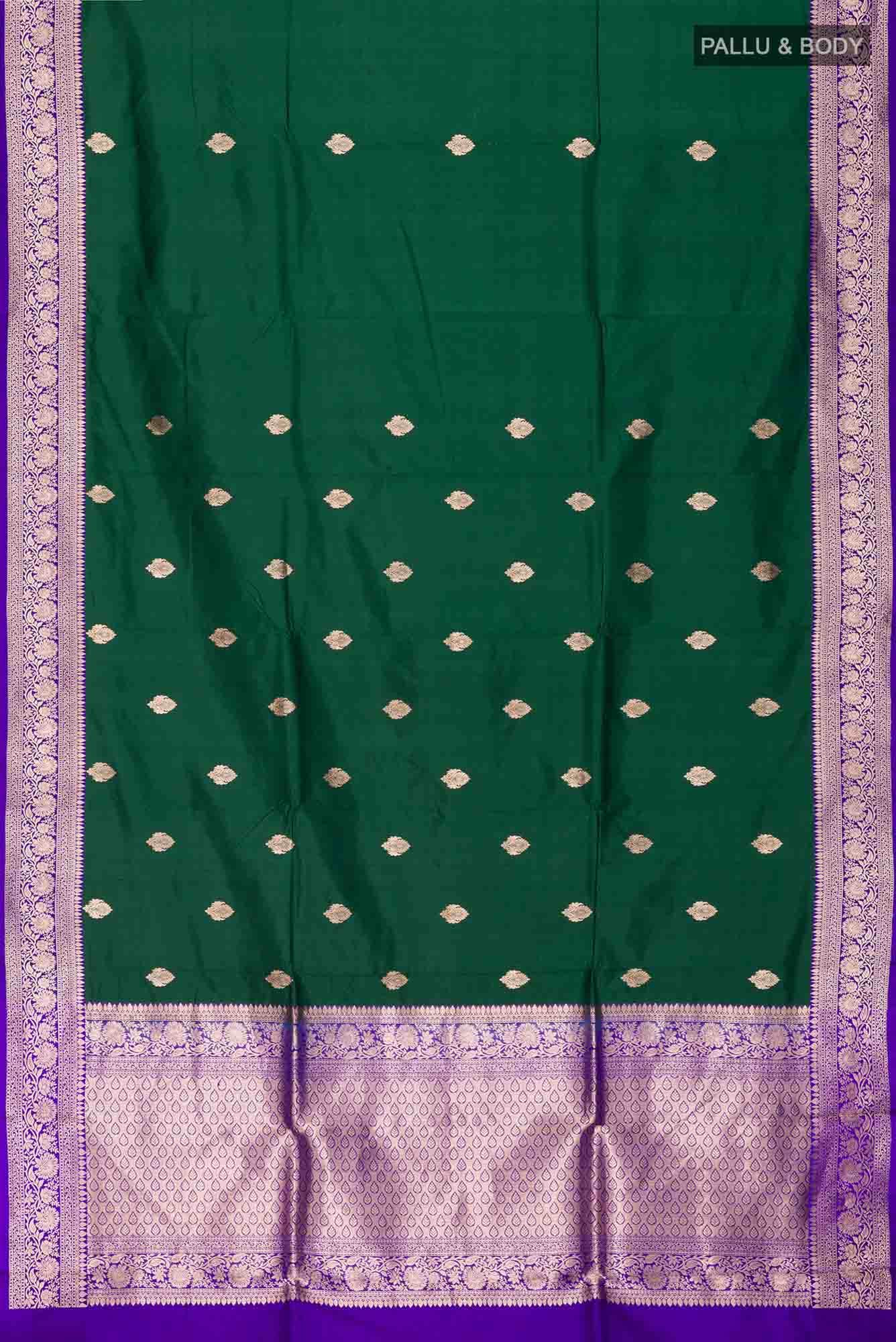 Green Banarasi Katan Silk Saree