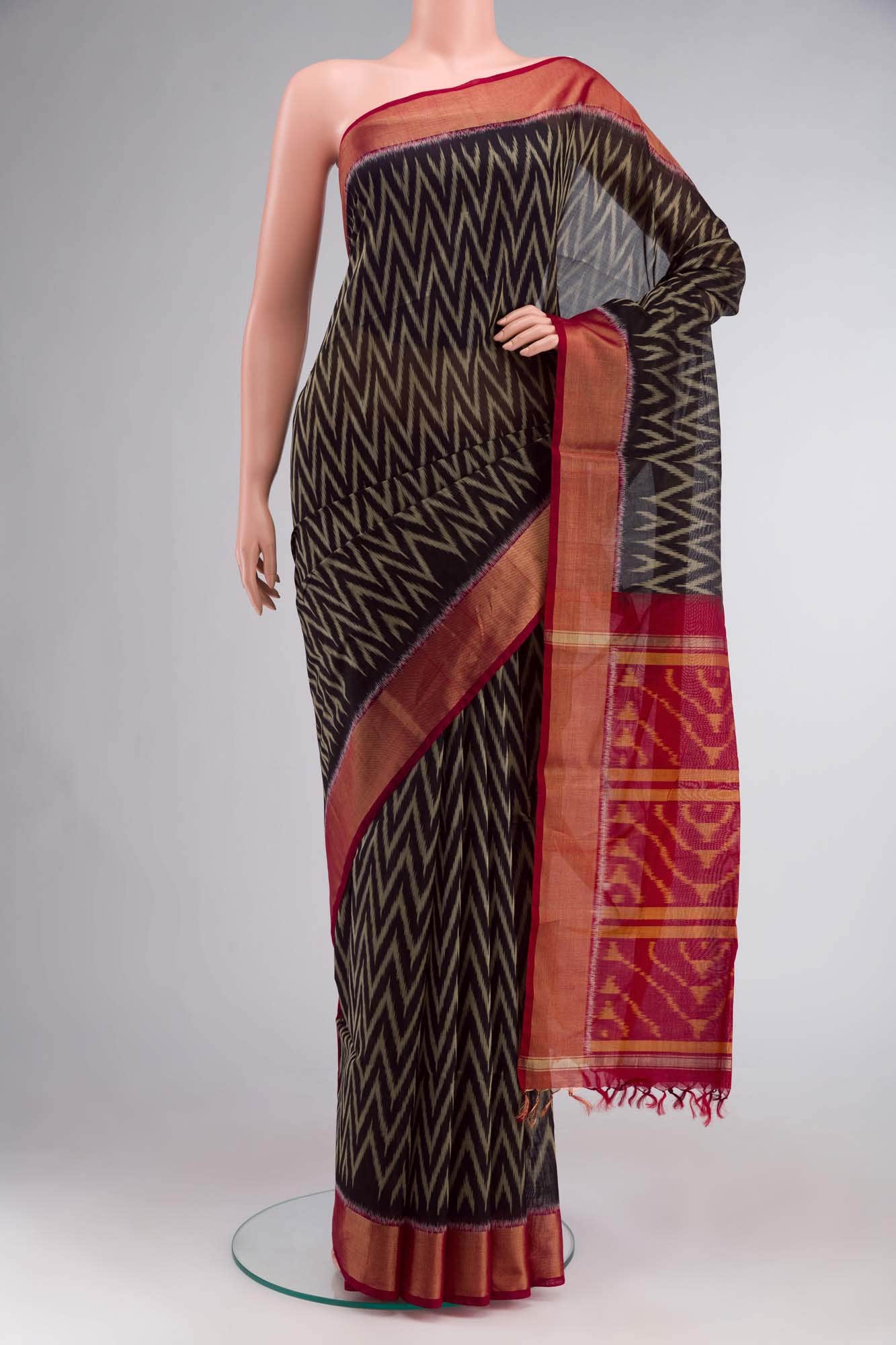 Black Silk Cotton Saree