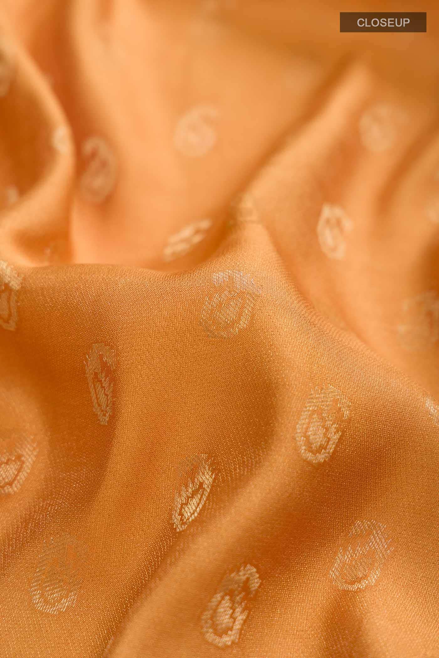 Mustard Mysore Crepe Saree
