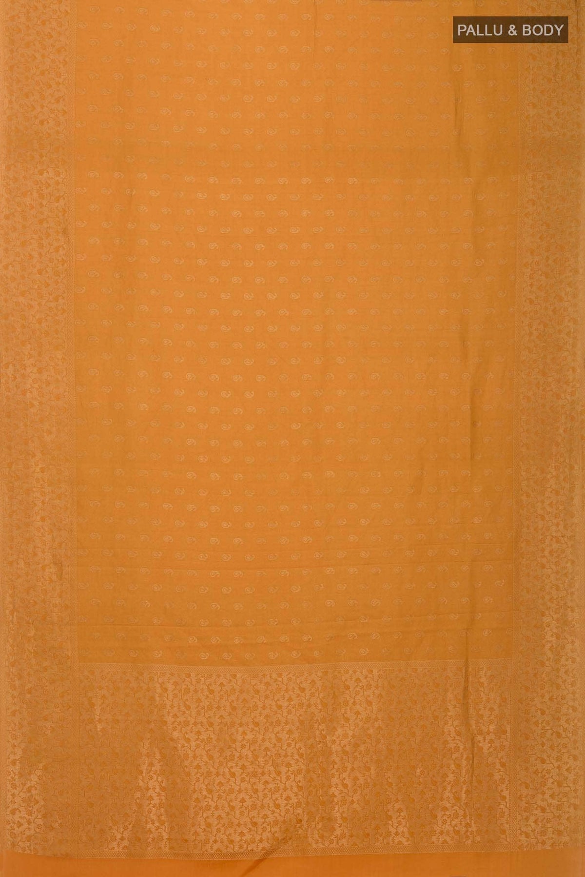 Mustard Mysore Crepe Saree