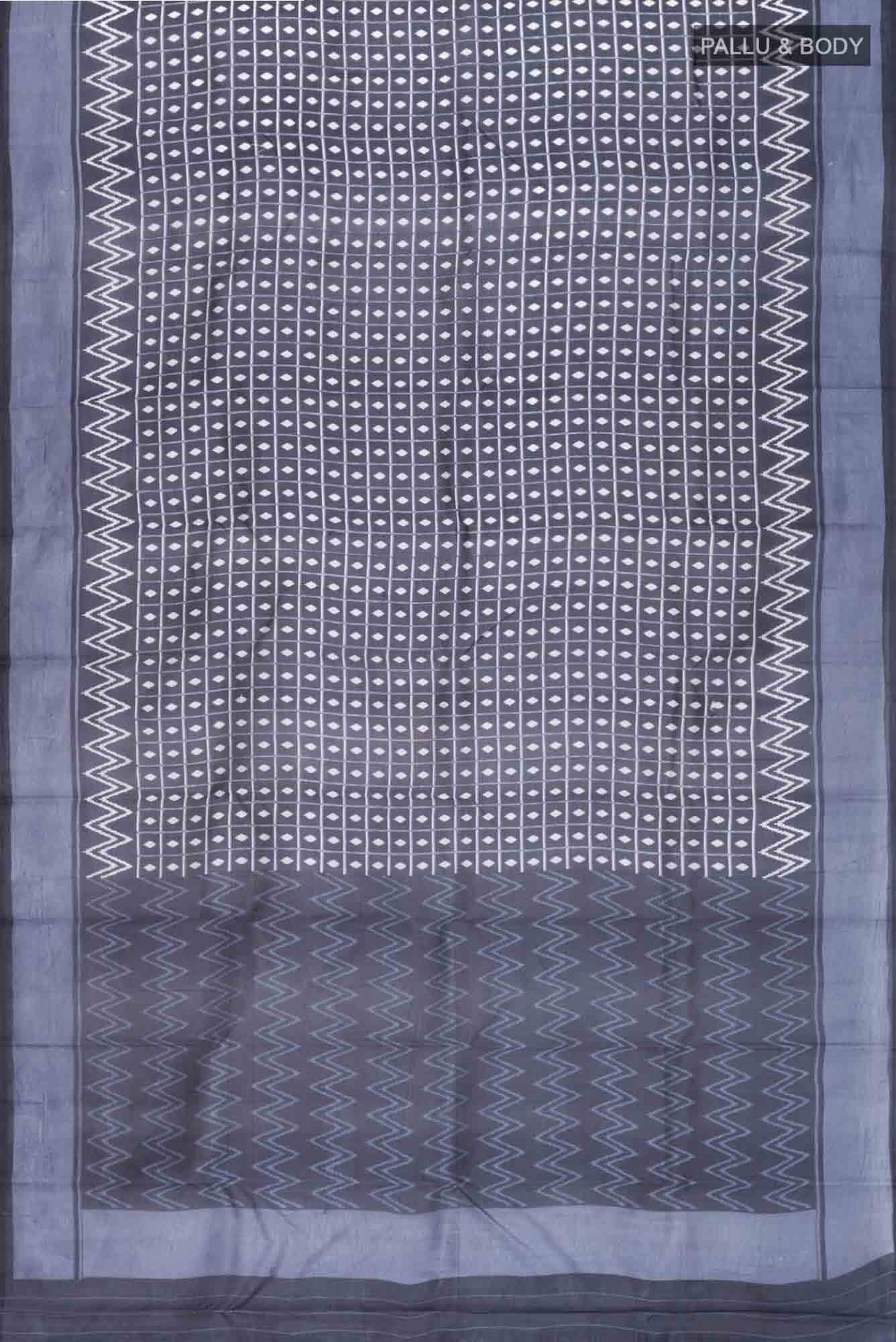 Black Printed Silk Saree