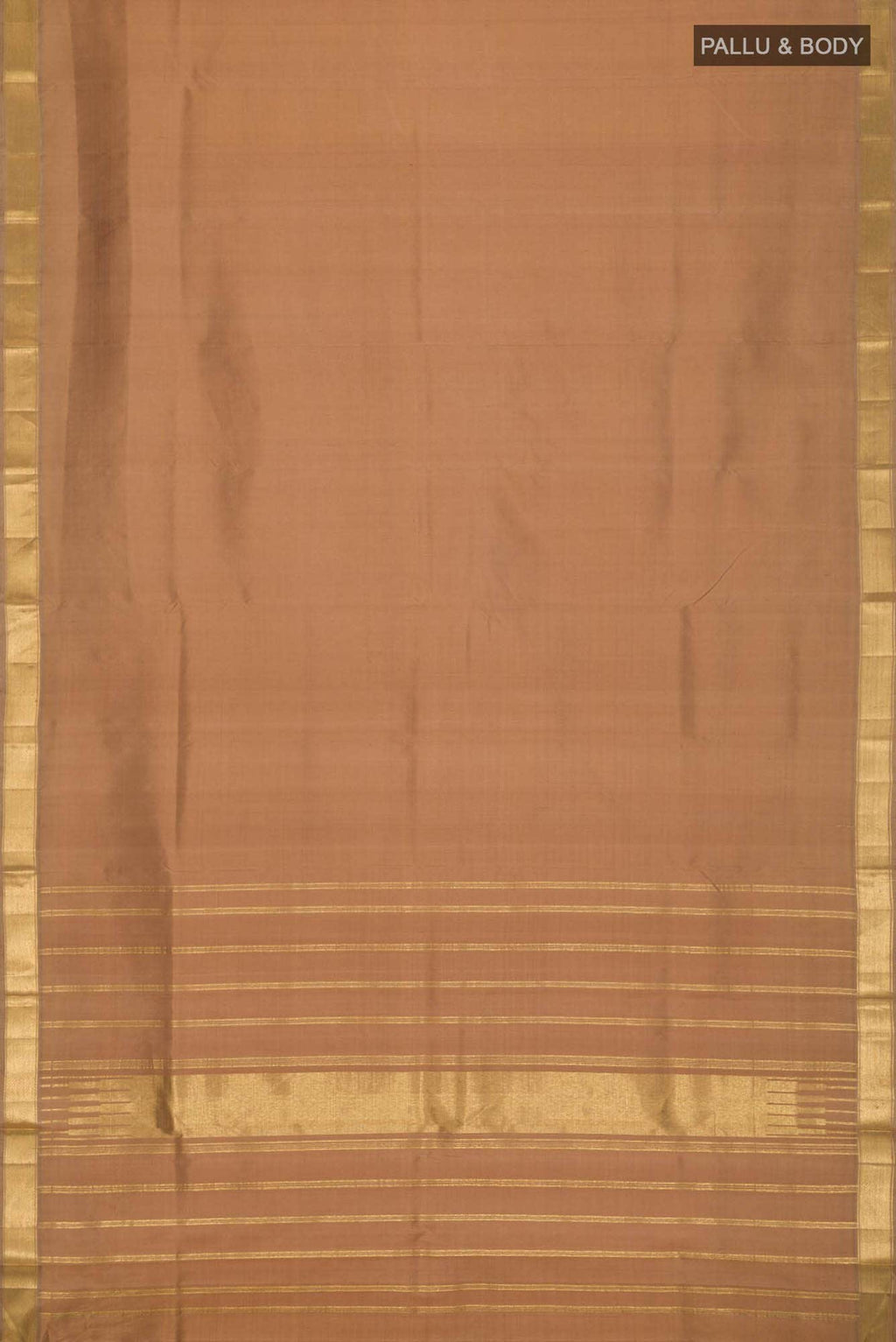 Beige Kanchipuram Silk Saree