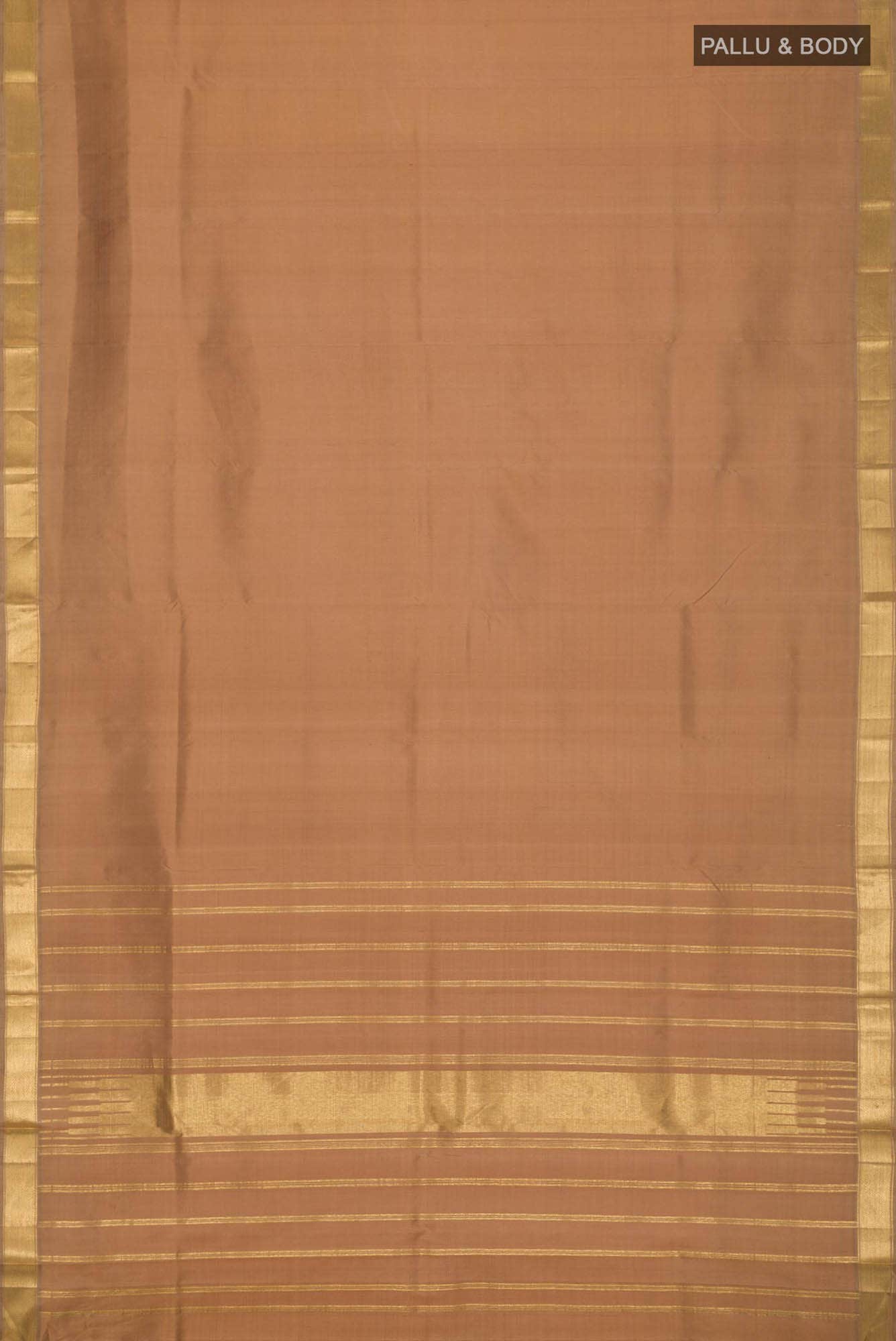 Beige Kanchipuram Silk Saree